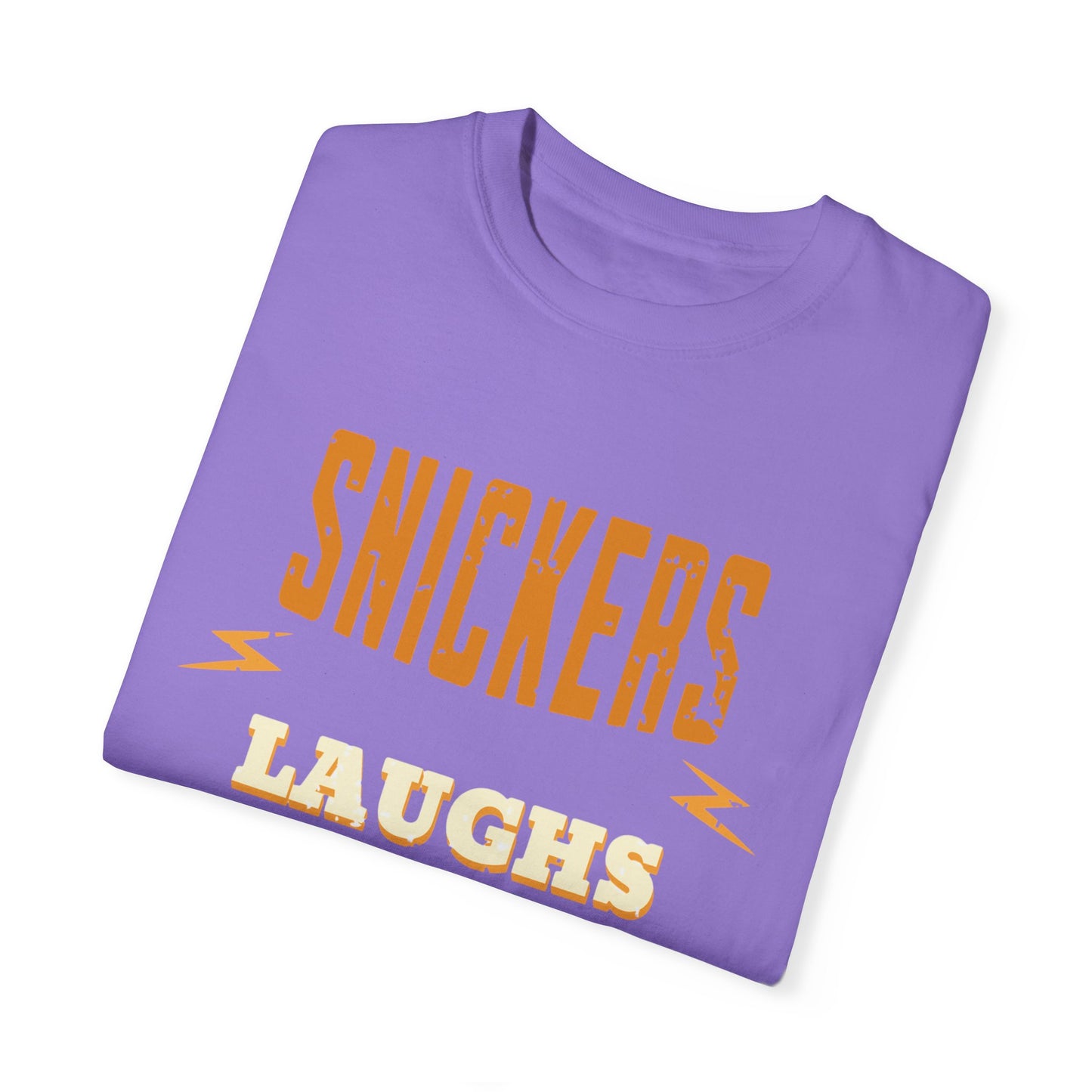 Cheerful 'Laughs at Everything' T-Shirt - coworker/friend Inspired Humorous Fun Shirt