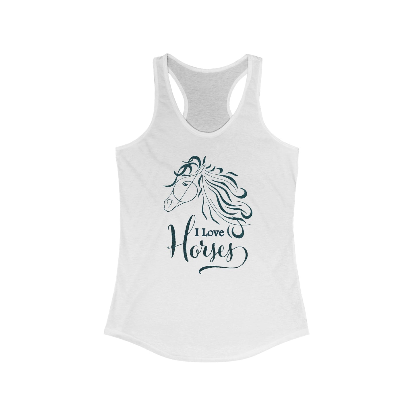 Women’s ‘I Love Horses’ Tank Top - Equestrian Style Meets Comfort