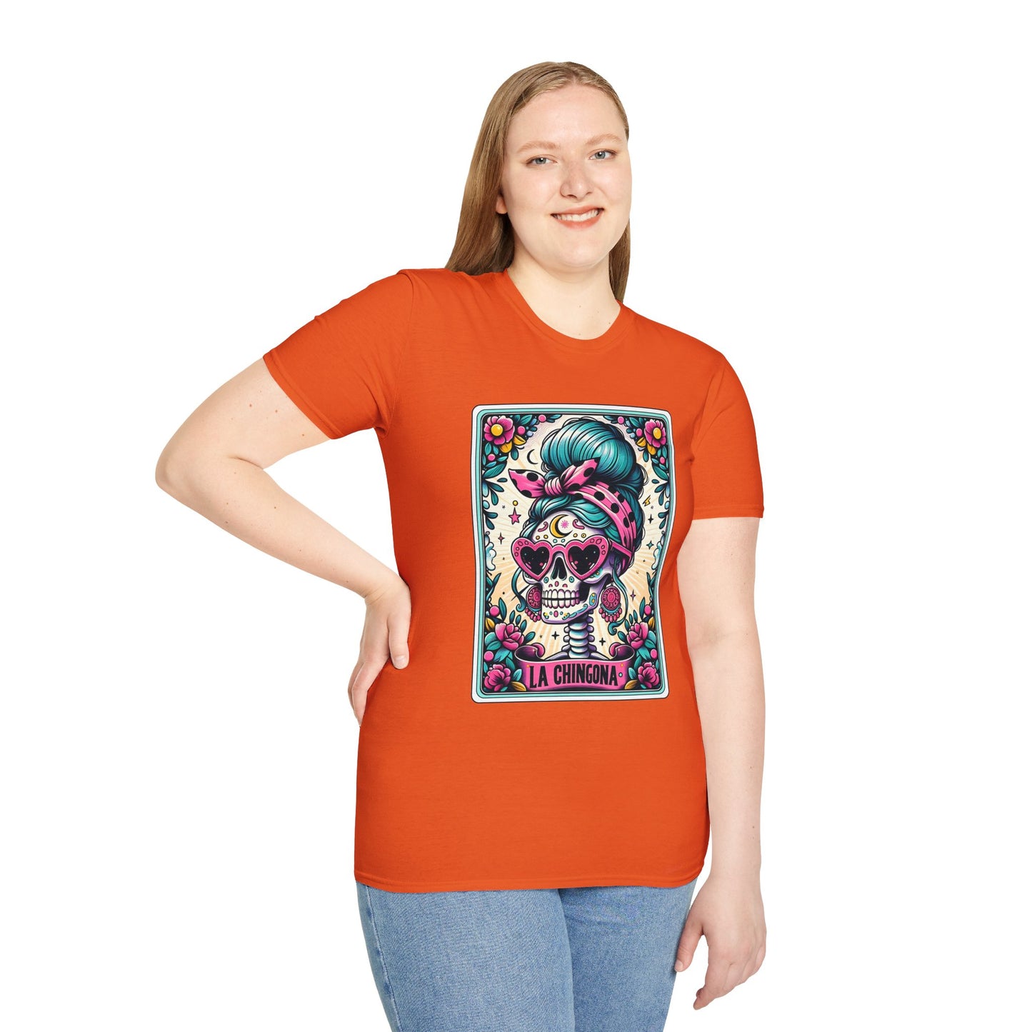 Vibrant Sugar Skull T-Shirt - Unique Spooky Halloween Apparel Inspired by Dia de los Muertos