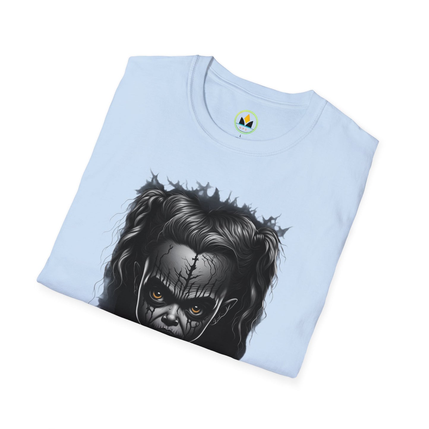Hauntingly Adorable: Spooky Cute Little Girl Ghost Unisex Softstyle T-Shirt
