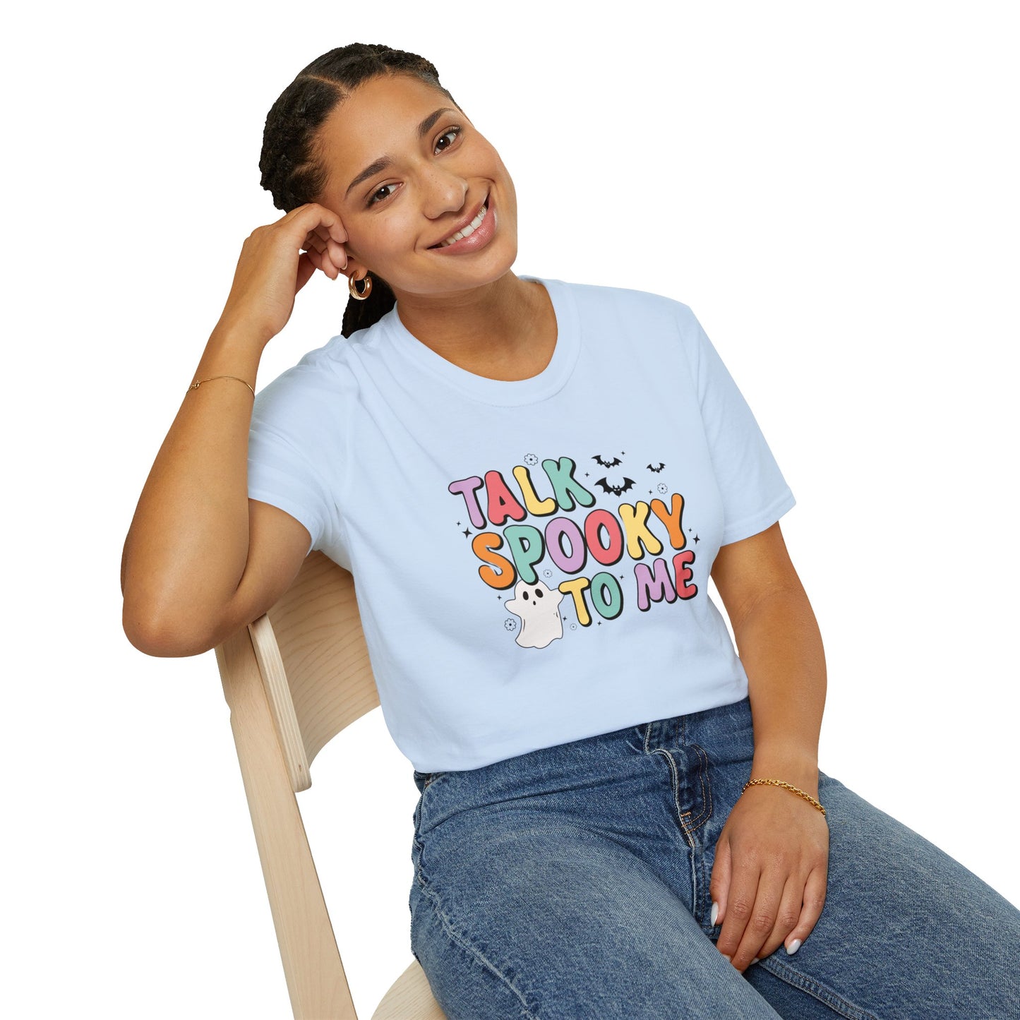 TALK SPOOKY TO ME - Fun Halloween Unisex Softstyle T-Shirt