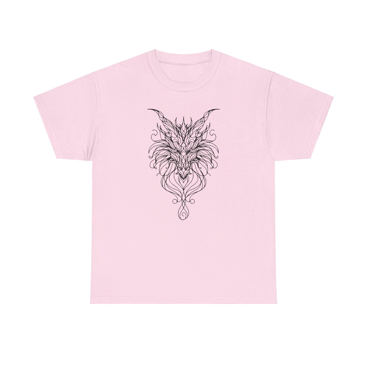 Mystical Dragon Line Art Tee – Elegant Fantasy Creature Design