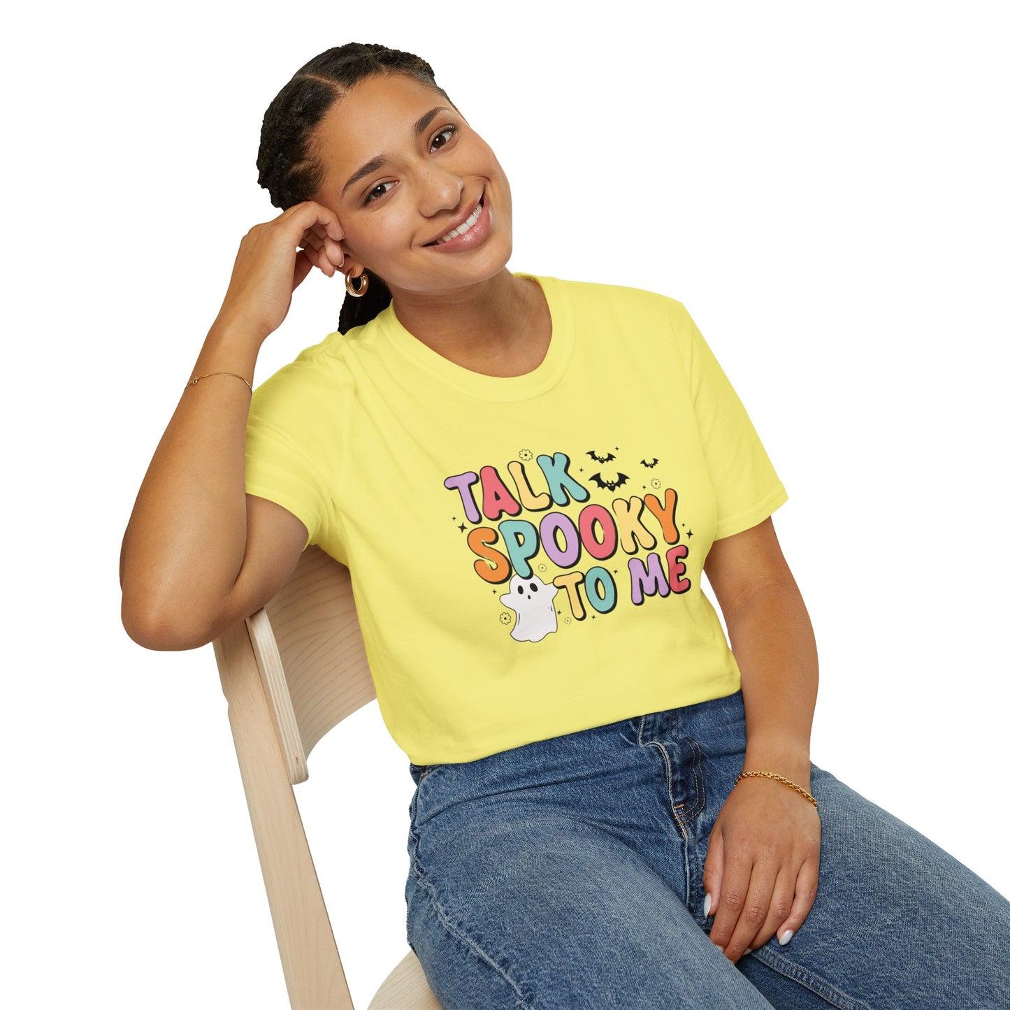TALK SPOOKY TO ME - Fun Halloween Unisex Softstyle T-Shirt