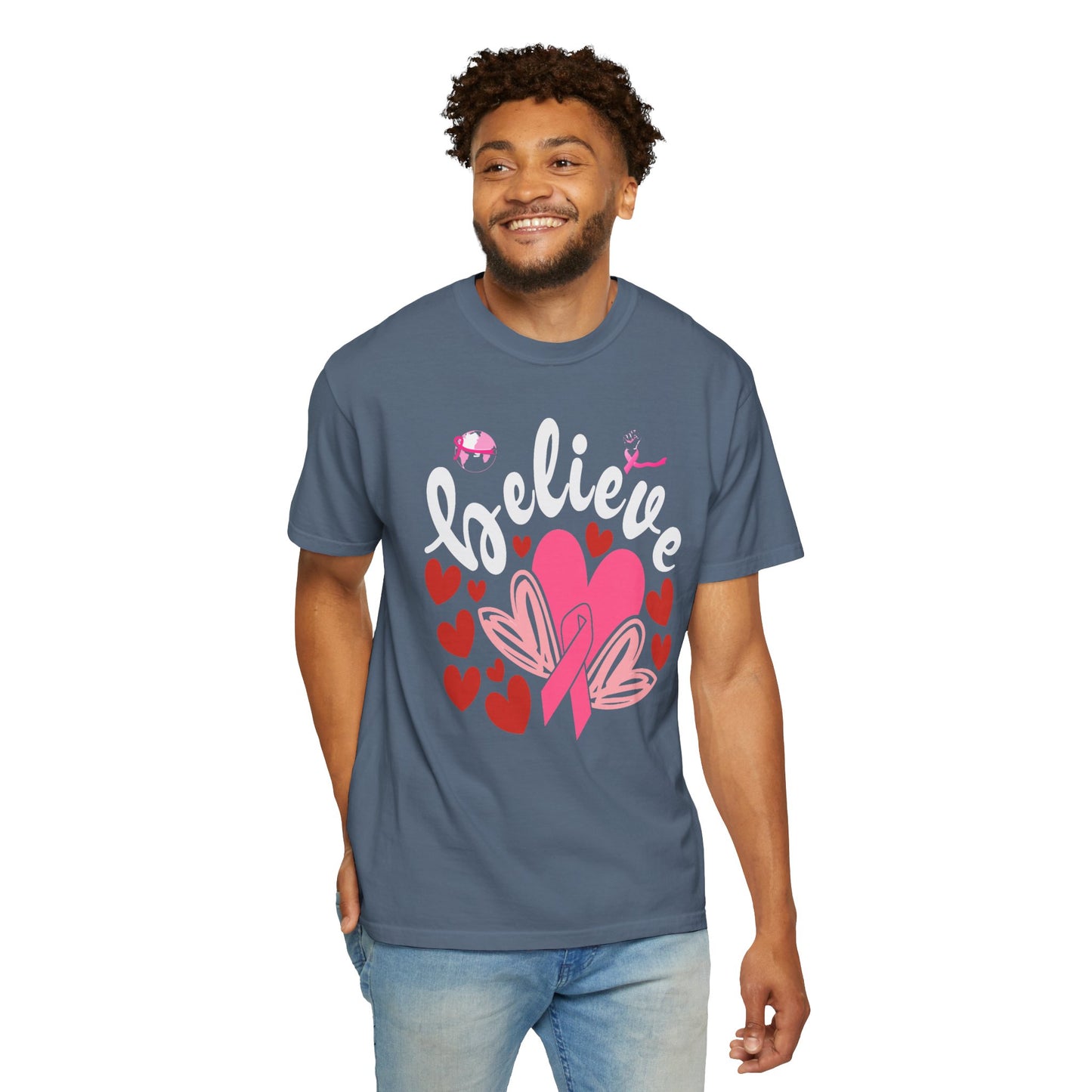 Believe in Love - Breast Cancer Awareness Support Tee