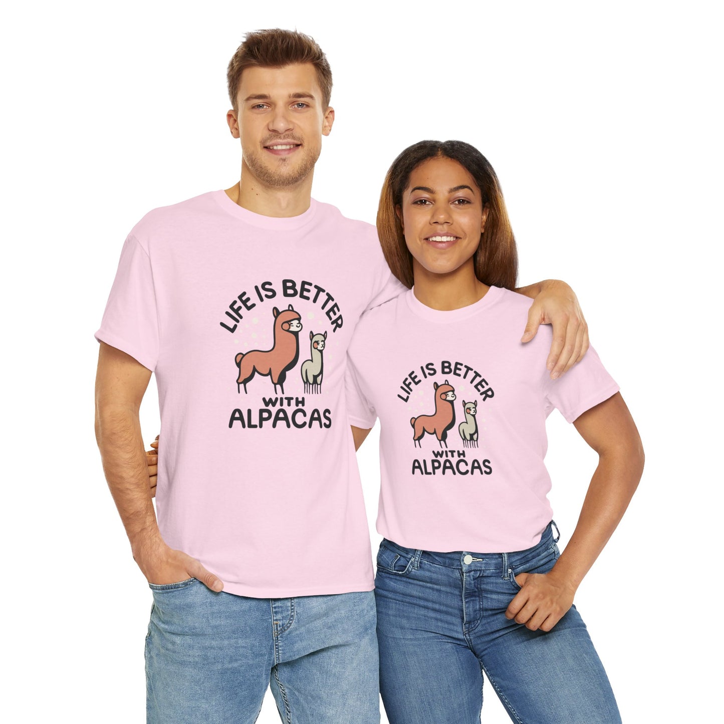Life is Better with Alpacas - Whimsical T-Shirt for Animal Lover