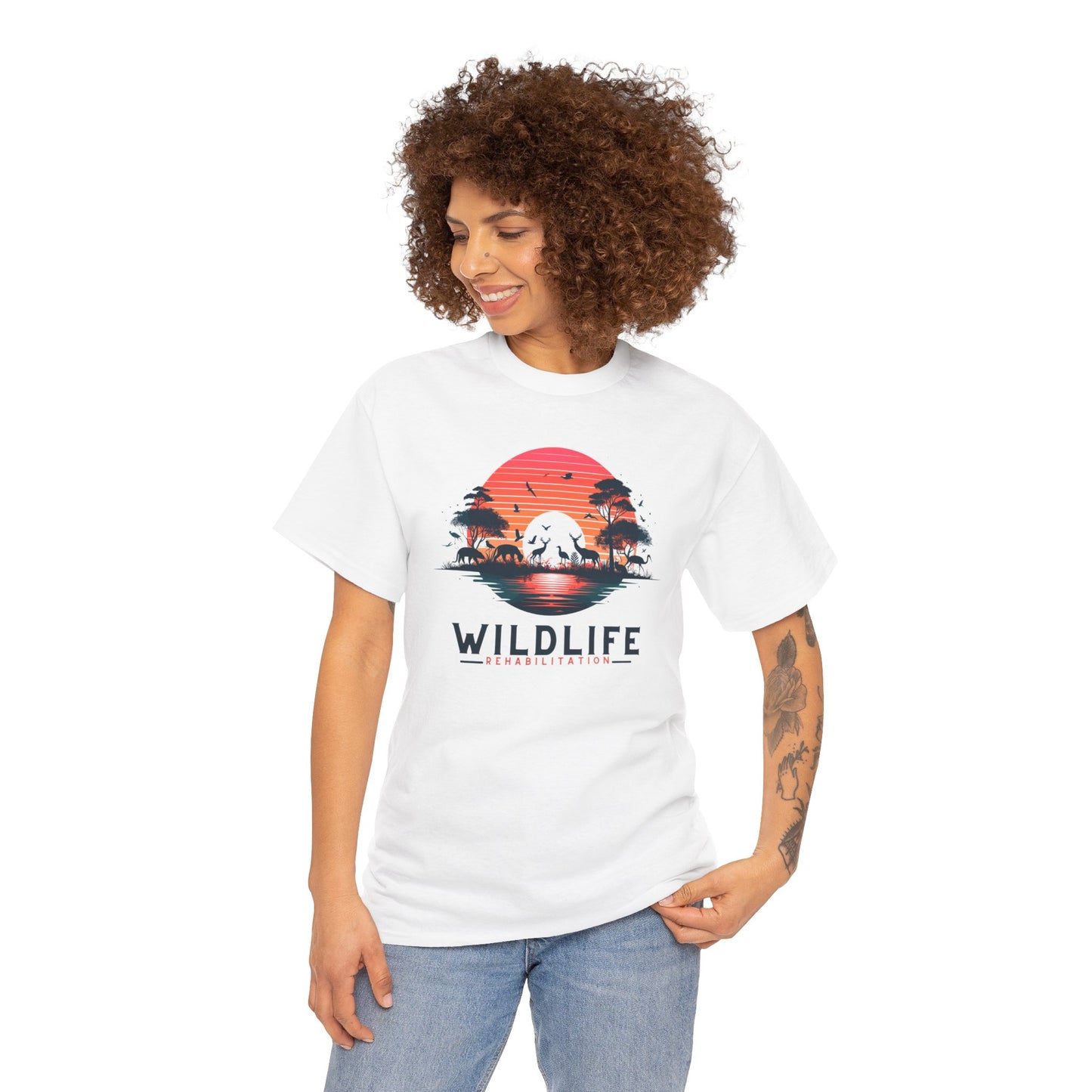 Wildlife Rehabilitation Sunset Silhouette Tee – Embrace Nature’s Serenity