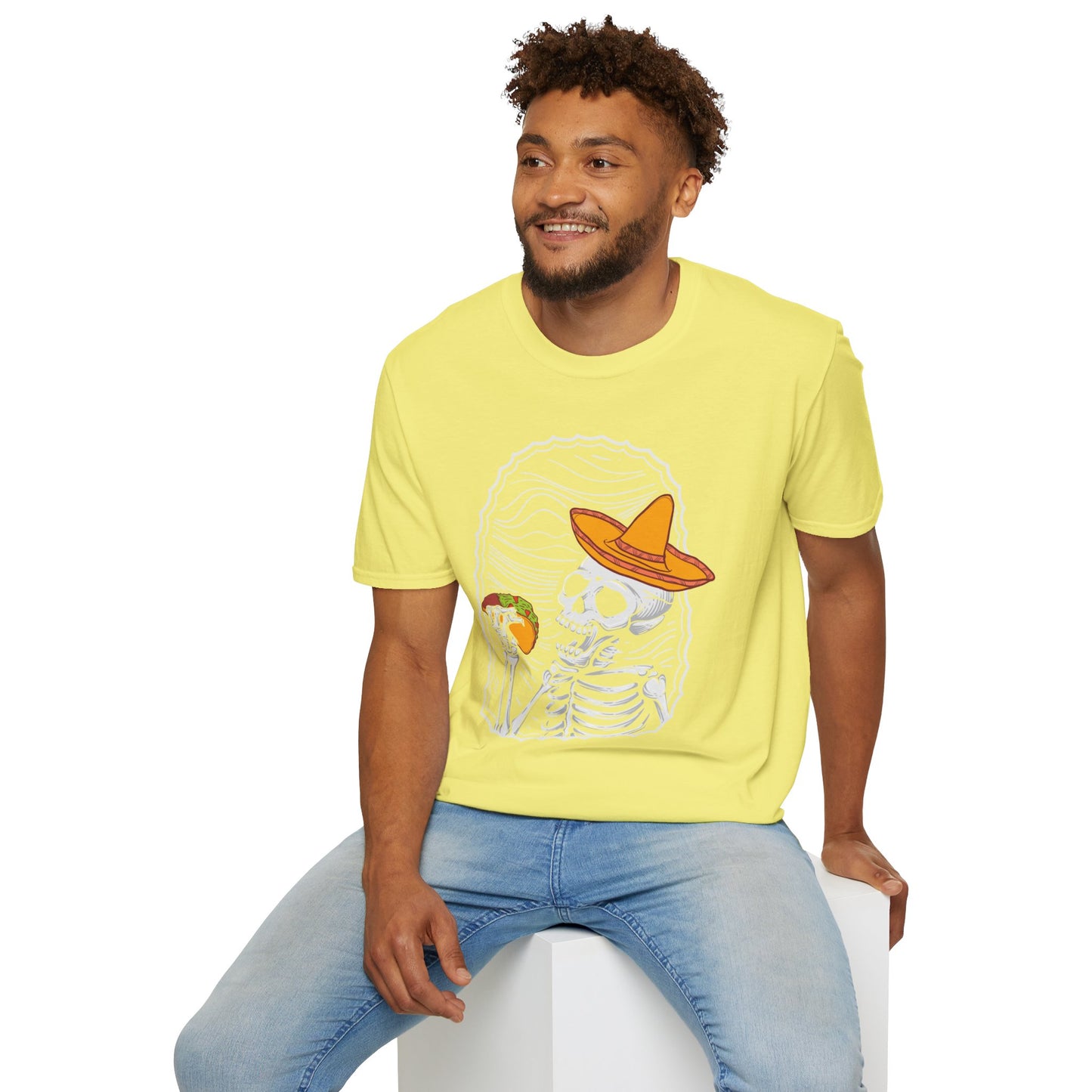 Fiesta of Frights - Sombrero Skeleton Taco Halloween Unisex T-Shirt