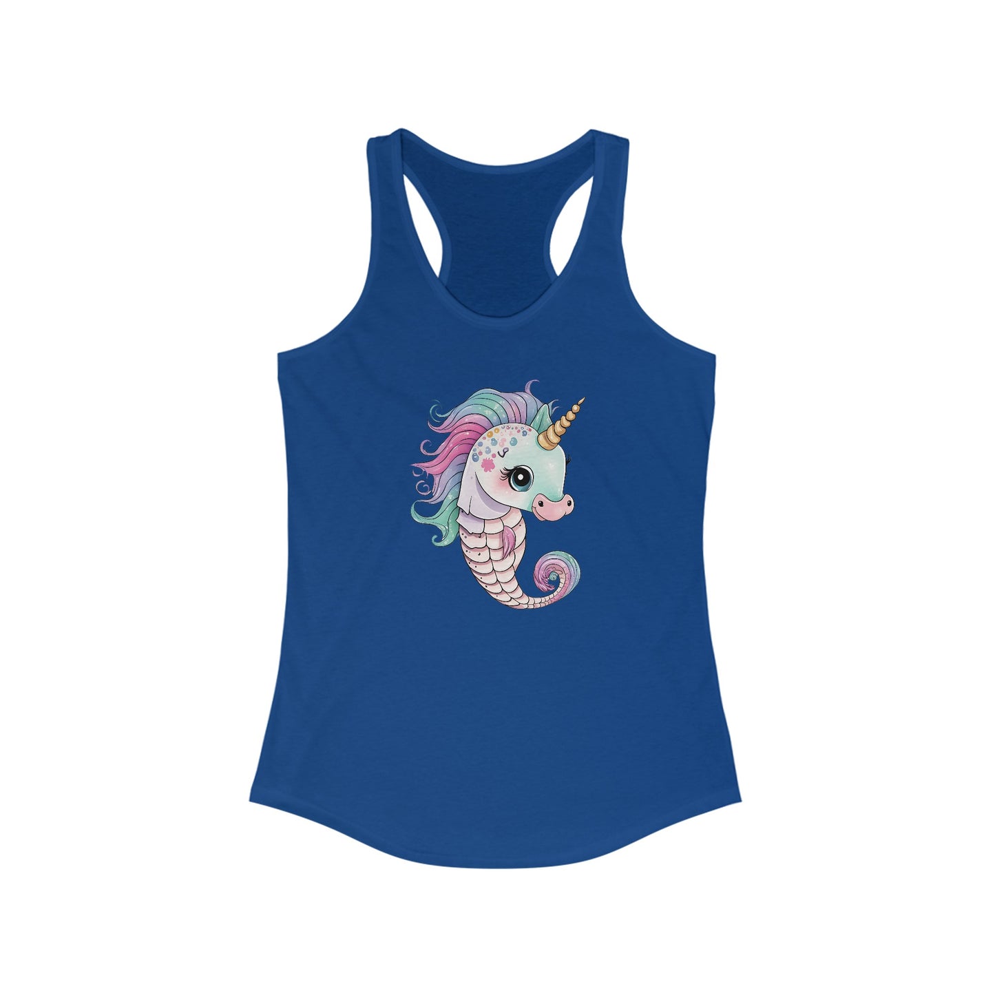 Enchanted Unicorn Seahorse Women’s Tank Top - Whimsical Fantasy Apparel