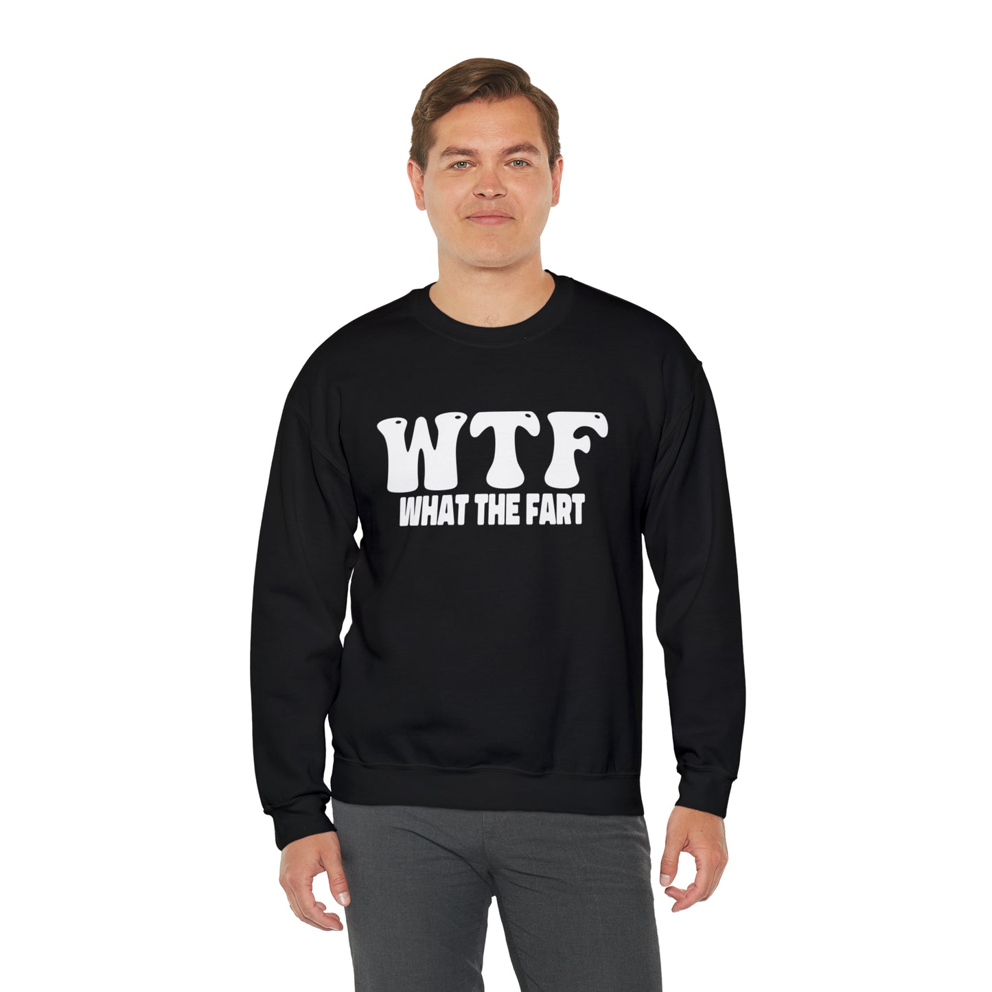 W.T.F. What The Fart unisex Sweatshirt, Women's mens Sweater, Casual, Funny, Humor, Crewneck Sweatshirt