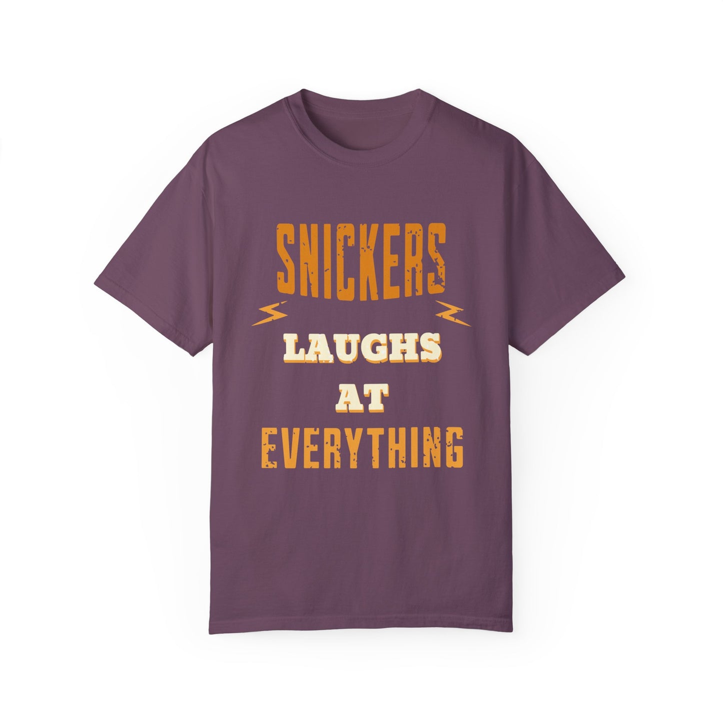Cheerful 'Laughs at Everything' T-Shirt - coworker/friend Inspired Humorous Fun Shirt
