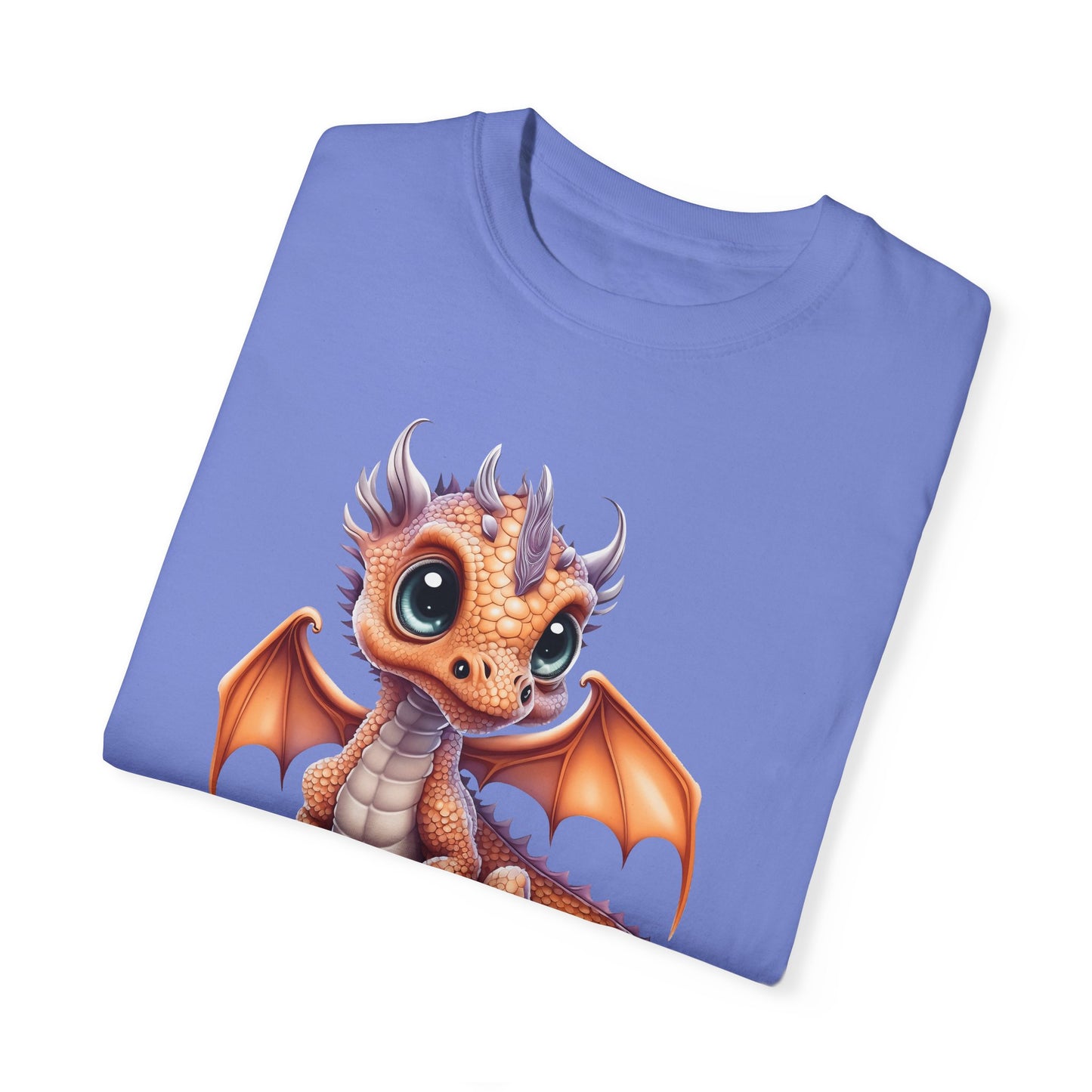 Charming Orange Dragonling T-Shirt Whimsical Fantasy Creature Tee Adorable Dragon Lover Shirt