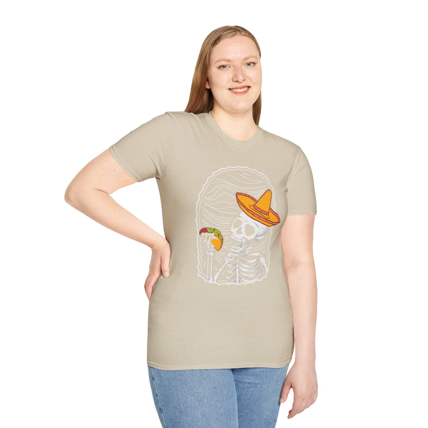 Fiesta of Frights - Sombrero Skeleton Taco Halloween Unisex T-Shirt
