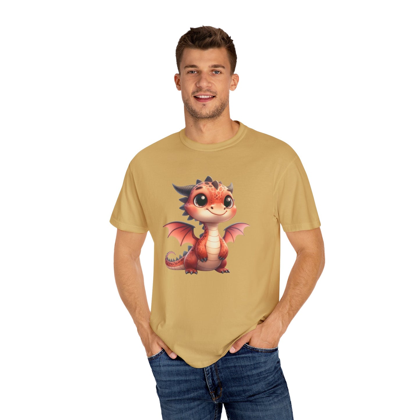Playful Whimsy Dragon - Unique Cartoon-Style Dragon T-Shirt Design for Fun and Fantasy Lovers
