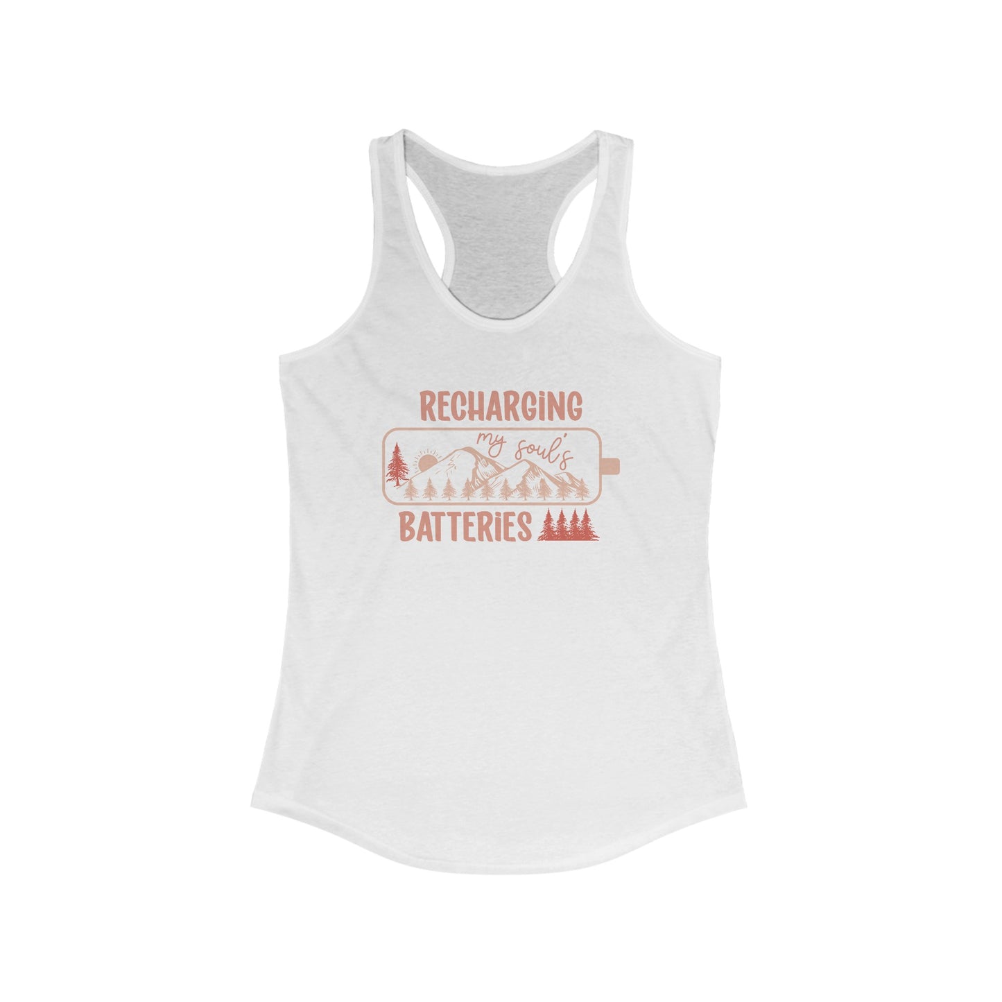 Women’s ‘Recharging My Soul’s Batteries’ Tank Top – Nature-Inspired Relaxation Apparel
