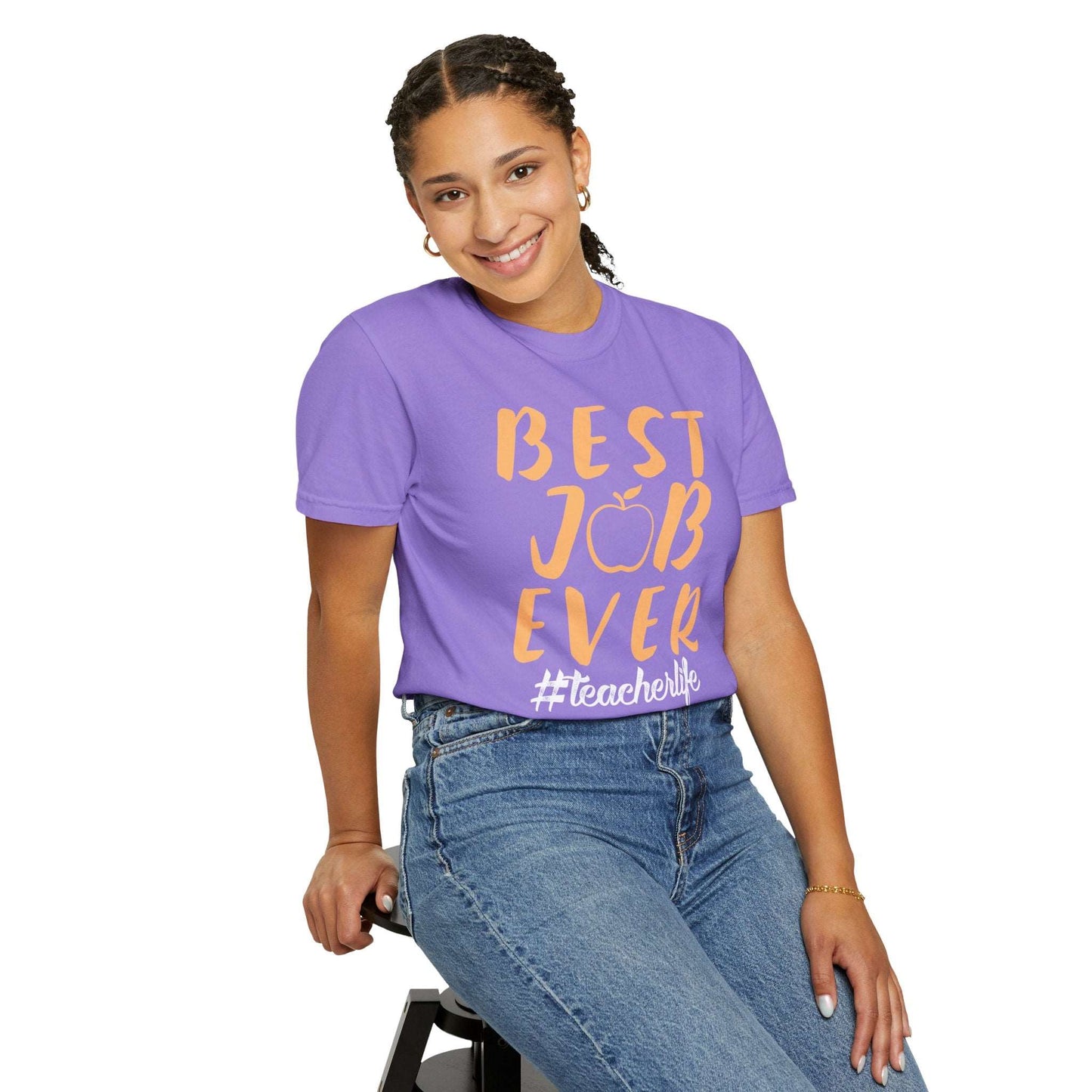 Best Job Ever - Inspirational T-Shirt with Apple Design teachers life