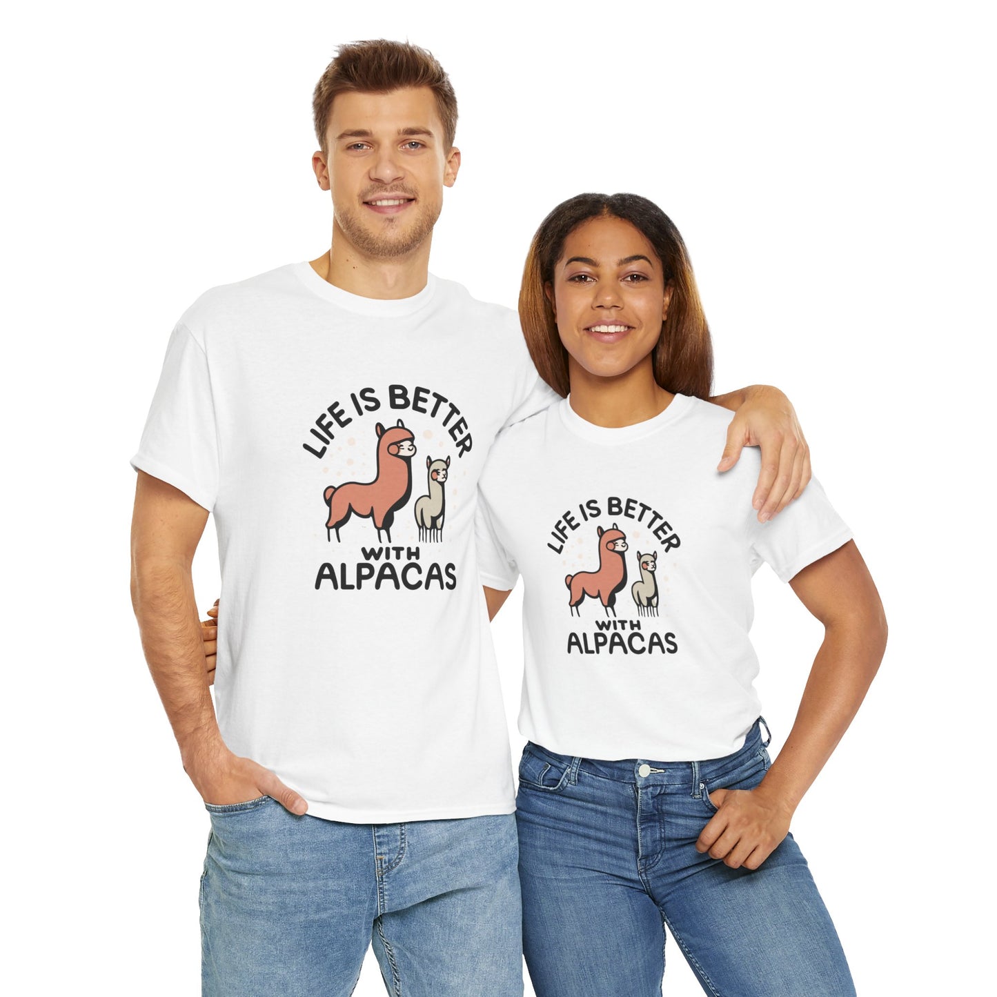 Life is Better with Alpacas - Whimsical T-Shirt for Animal Lover