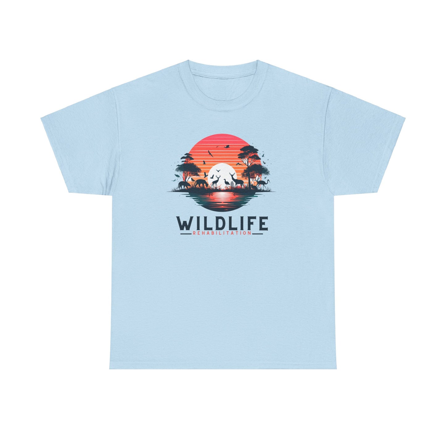 Wildlife Rehabilitation Sunset Silhouette Tee – Embrace Nature’s Serenity