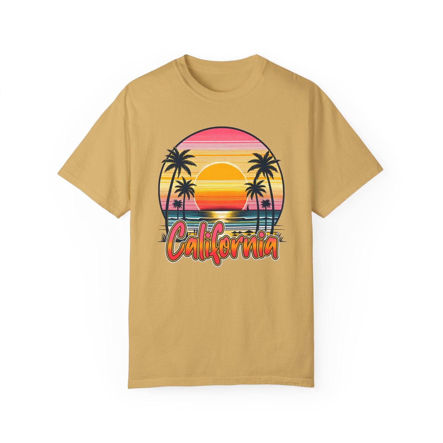 CCalifornia Sunset Palms - Vibrant Beach Vibes T-Shirt