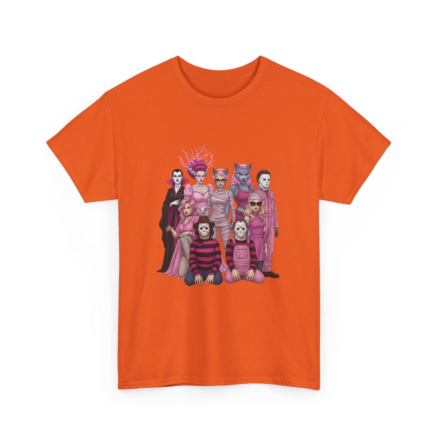 Horror Queens Fighting for a Cause Unisex Tee - Breast Cancer Awareness Month