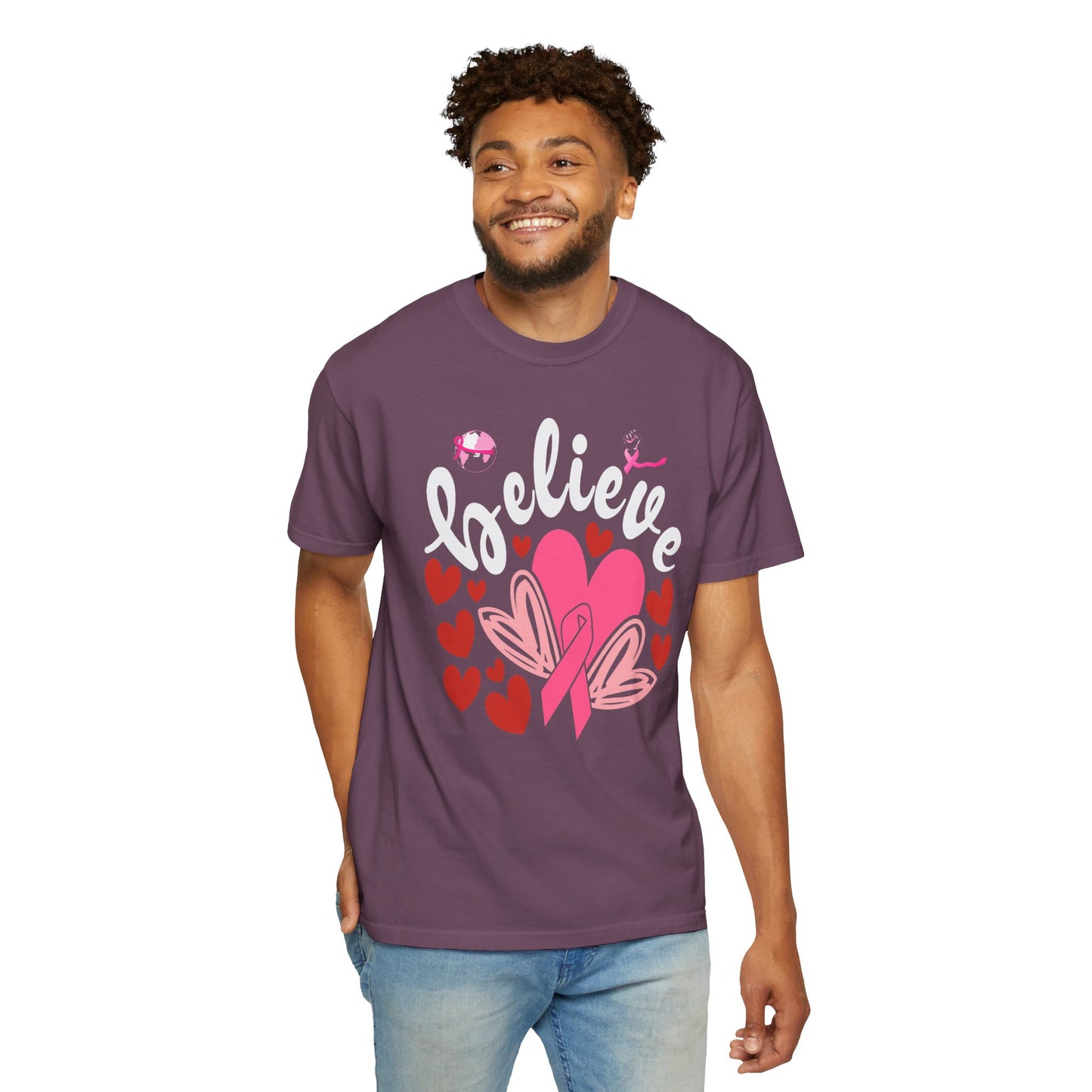 Believe in Love - Breast Cancer Awareness Support Tee