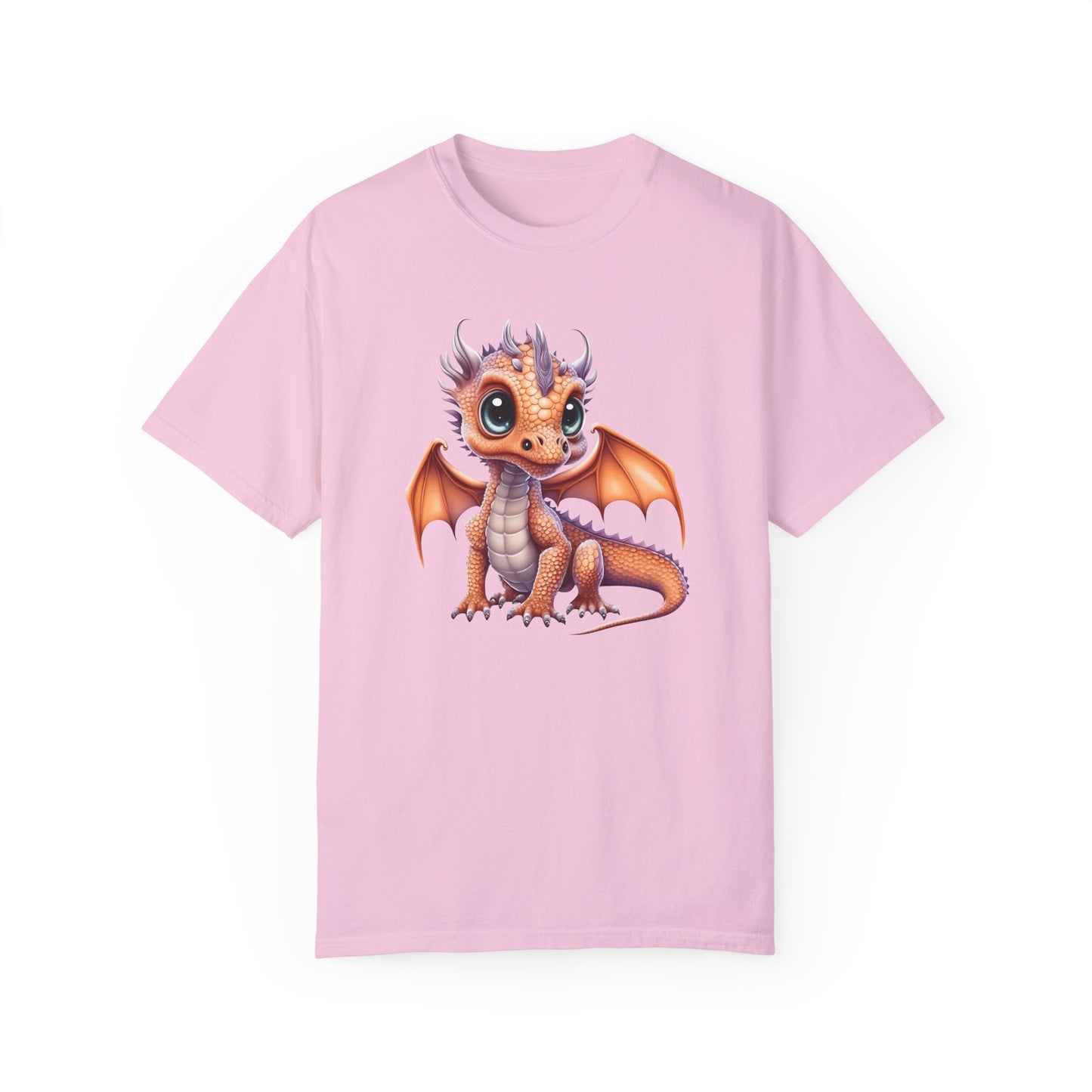 Charming Orange Dragonling T-Shirt Whimsical Fantasy Creature Tee Adorable Dragon Lover Shirt