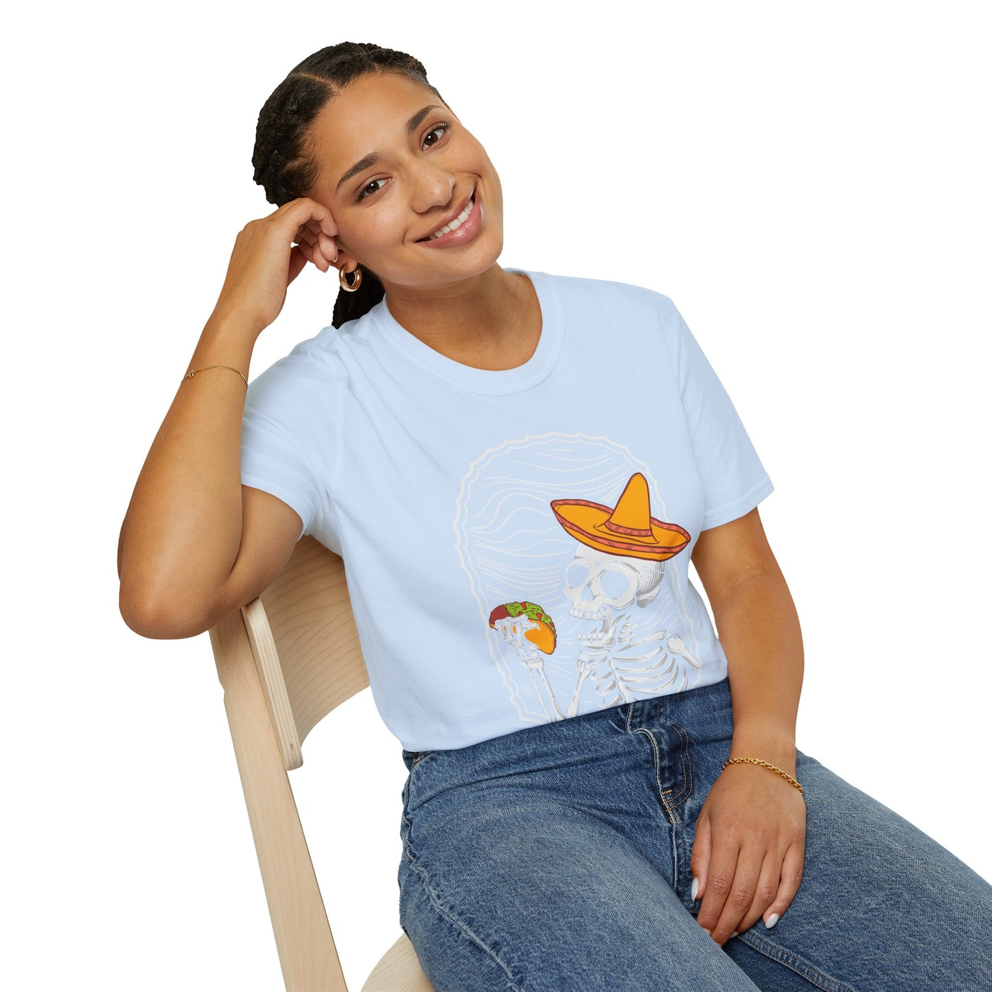 Fiesta of Frights - Sombrero Skeleton Taco Halloween Unisex T-Shirt
