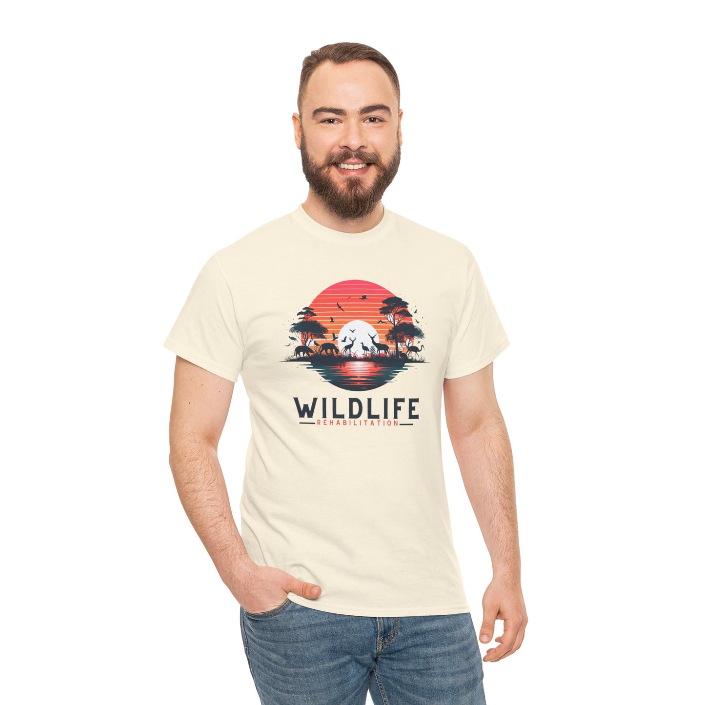 Wildlife Rehabilitation Sunset Silhouette Tee – Embrace Nature’s Serenity