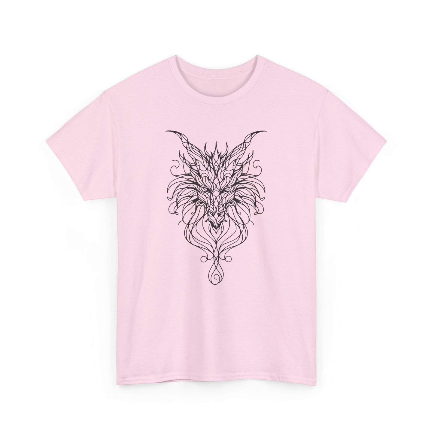 Mystical Dragon Line Art Tee – Elegant Fantasy Creature Design