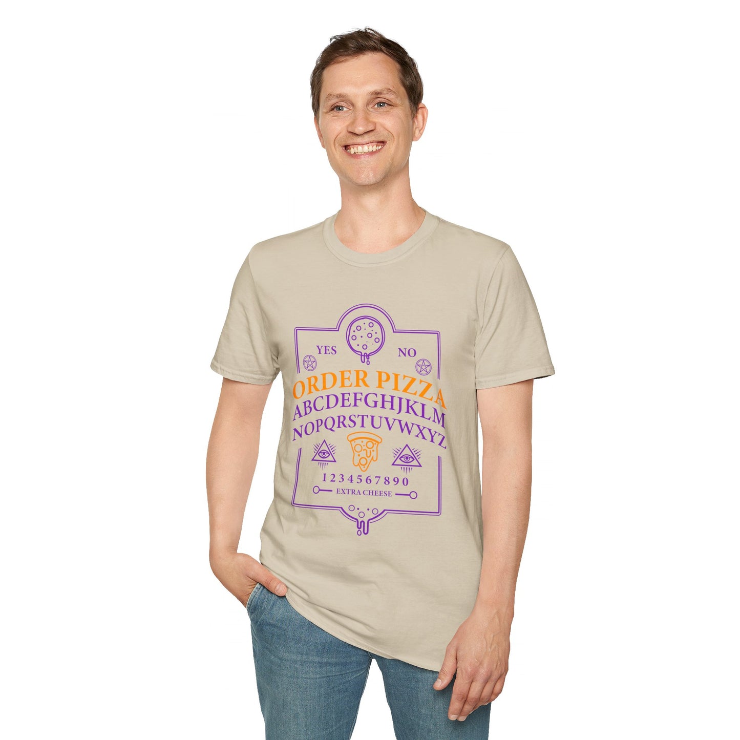 Mystic Pizza Ouija - Unique Spooky Halloween T-Shirt |
