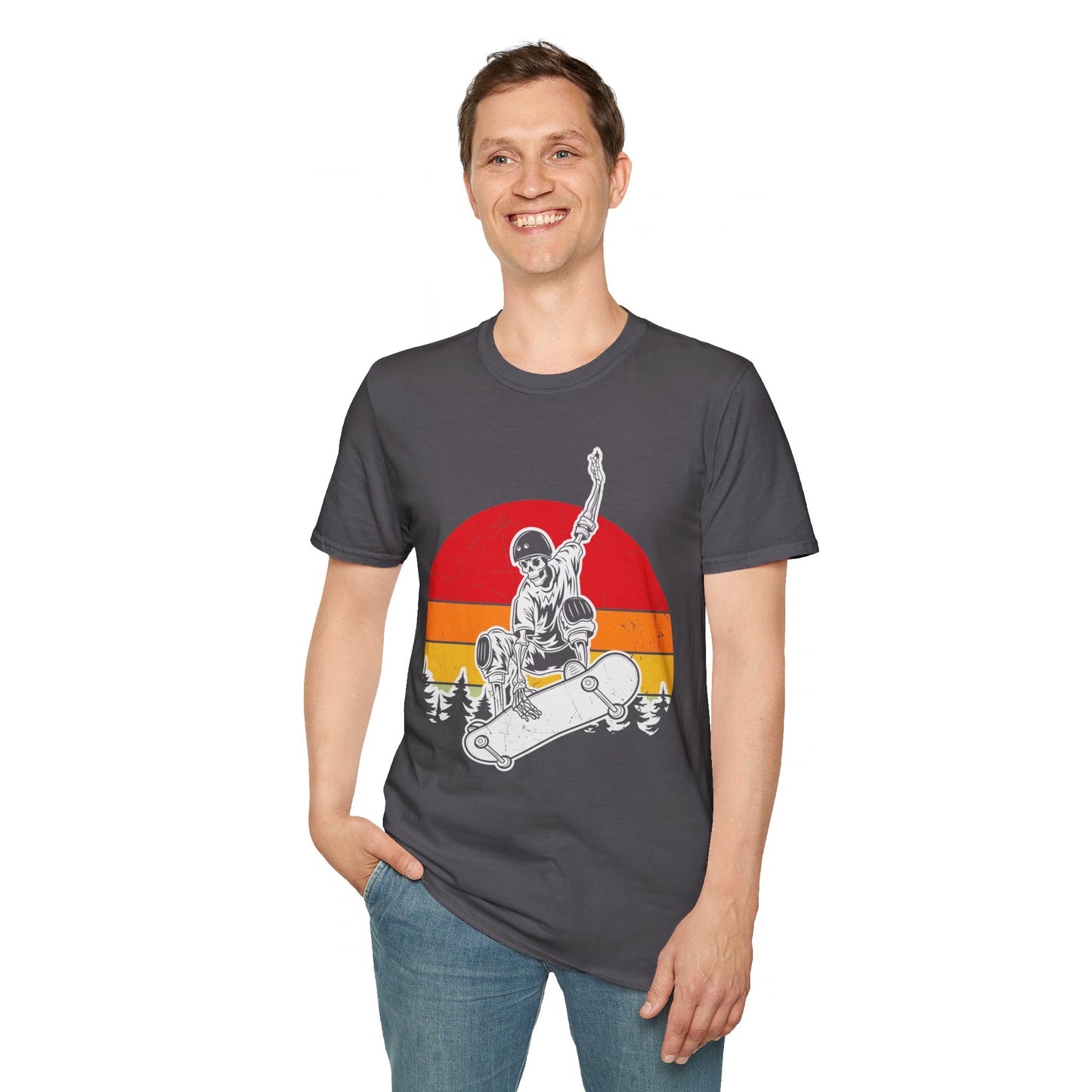 Sunset Skateboarder - Vintage Halloween Unisex T-Shirt