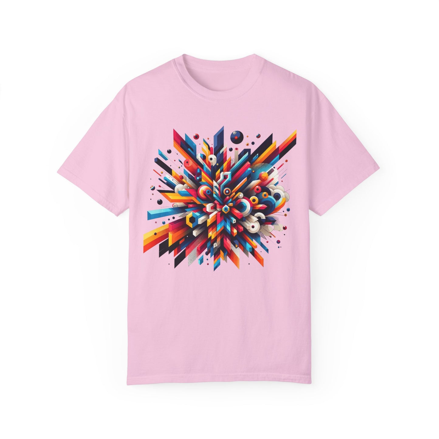Abstract Geometric Explosion T-Shirt & Hoodie - Vibrant 3D Graphic Art Apparel-min