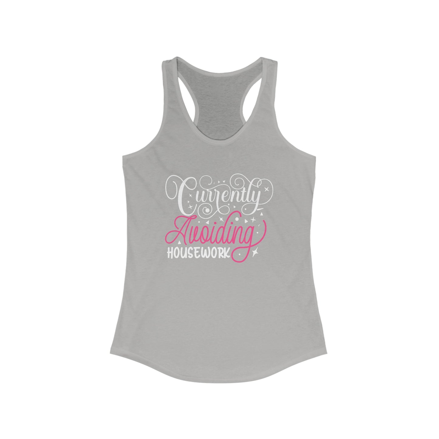 Whimsical ‘Currently Avoiding Housework’ Women’s Tank Top - Playful & Stylish Casual Wear