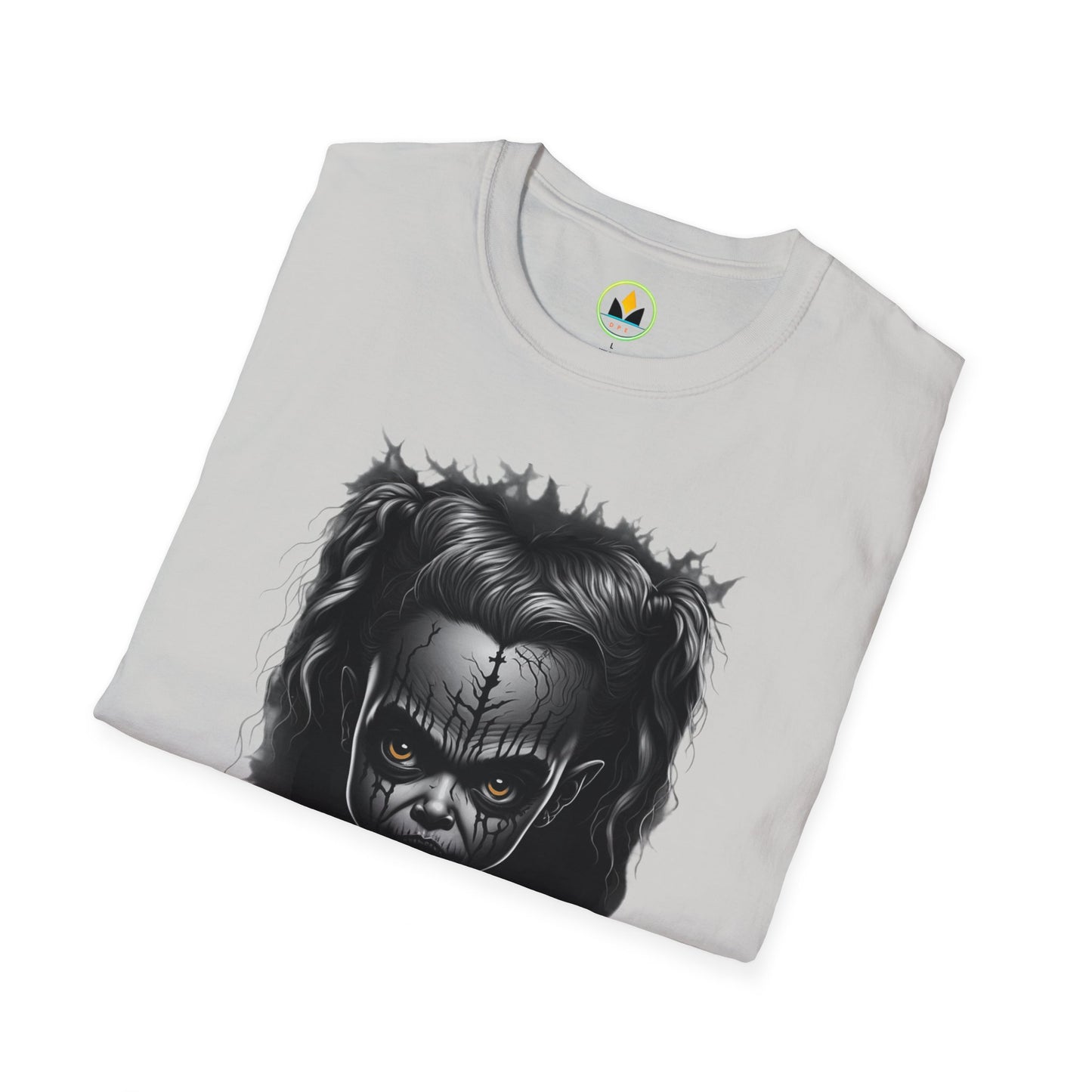 Hauntingly Adorable: Spooky Cute Little Girl Ghost Unisex Softstyle T-Shirt