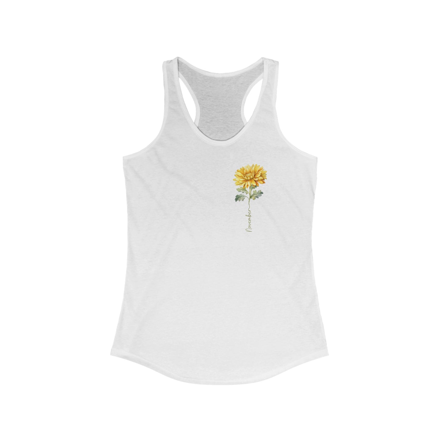 November Chrysanthemum Charm - Women’s Birth Flower Tank Top