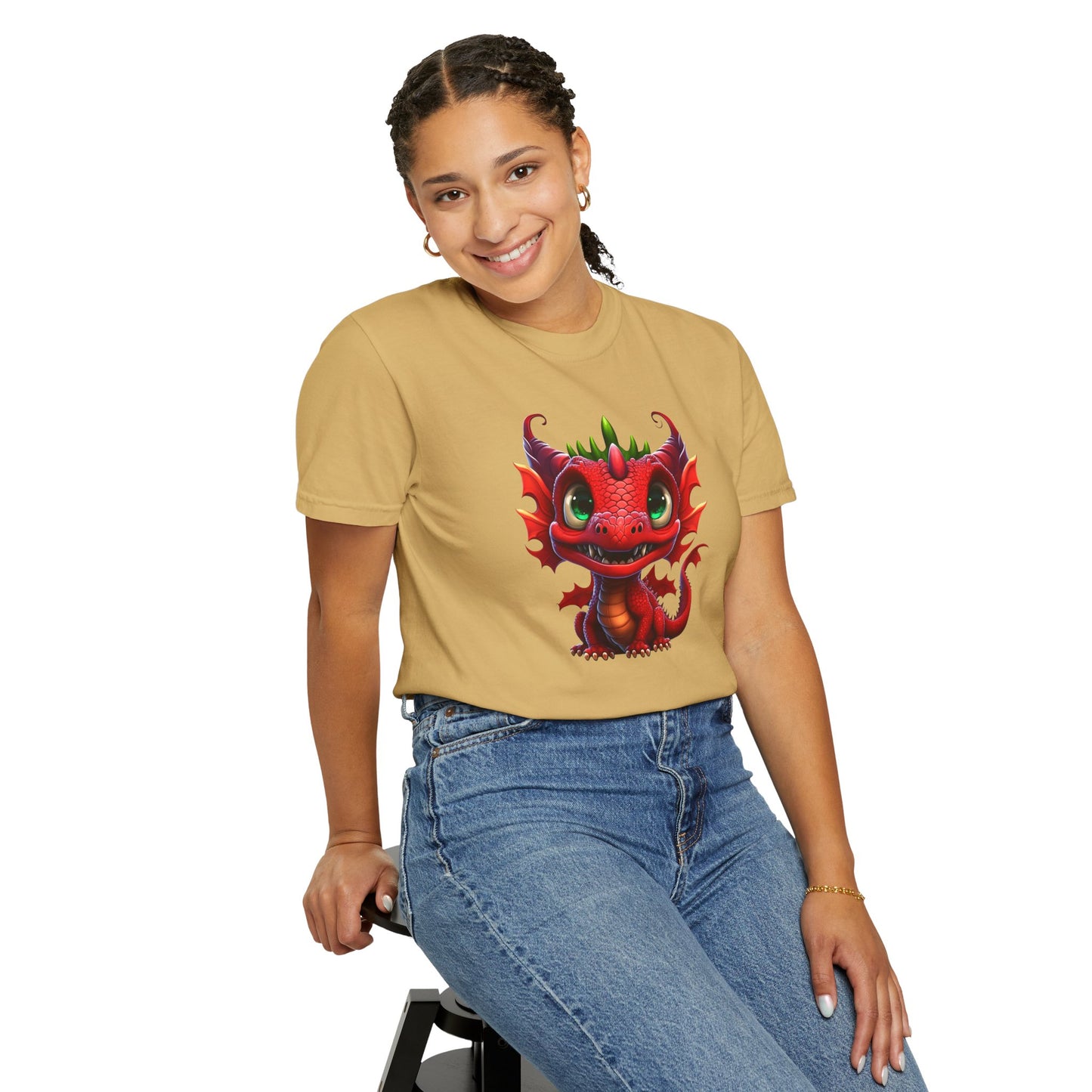 Playful Dragon Delight - Unique Cartoon-Style Dragon T-Shirt Design for Fun and Fantasy Lovers