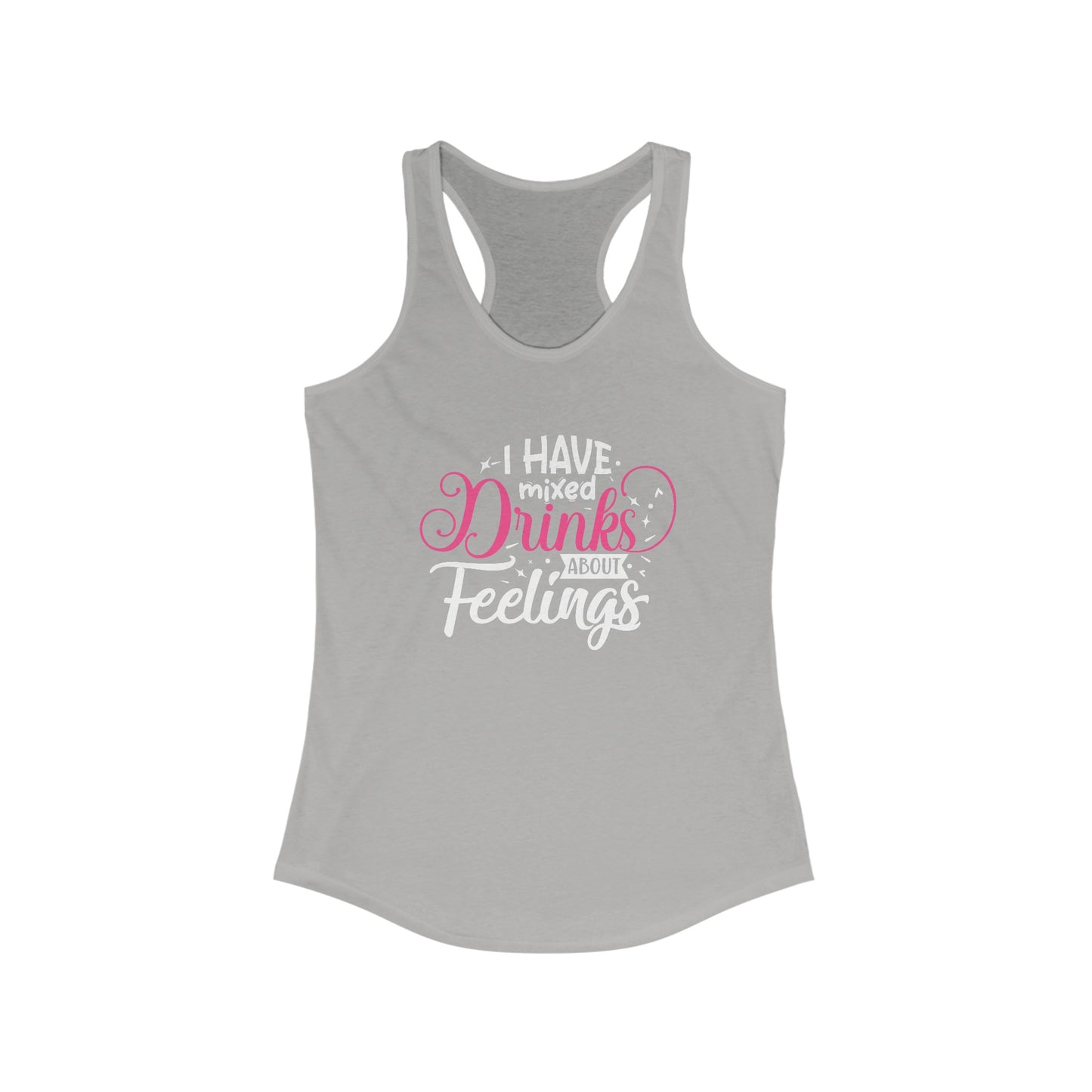 Whimsical ‘Mixed Drinks About Feelings’ Women’s Tank Top - Fun & Quirky Apparel