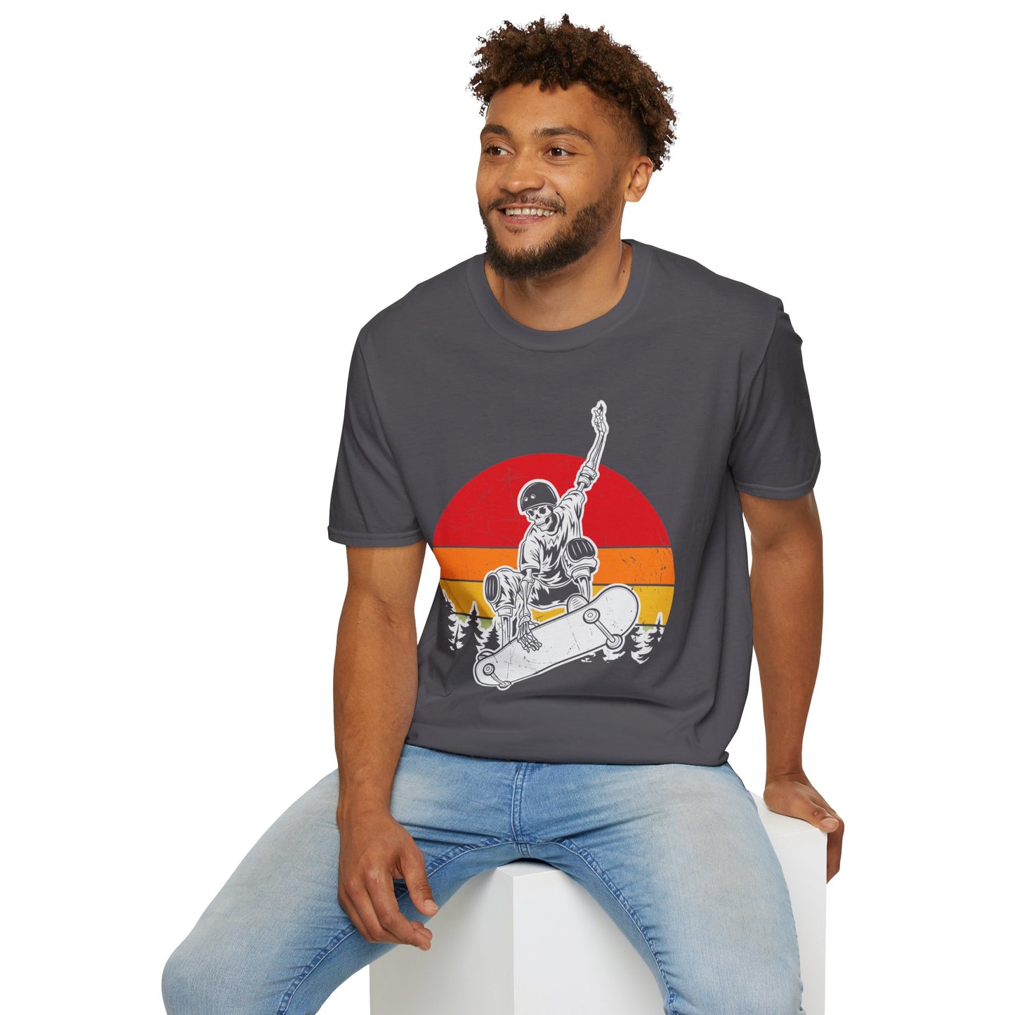Sunset Skateboarder - Vintage Halloween Unisex T-Shirt