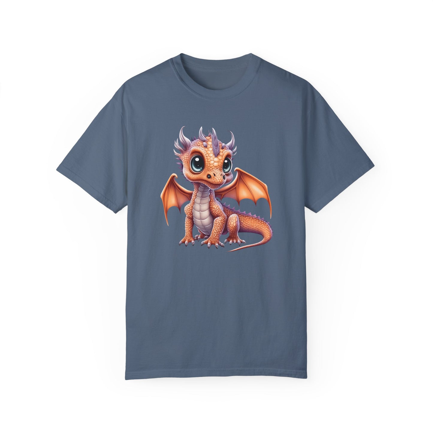 Charming Orange Dragonling T-Shirt Whimsical Fantasy Creature Tee Adorable Dragon Lover Shirt