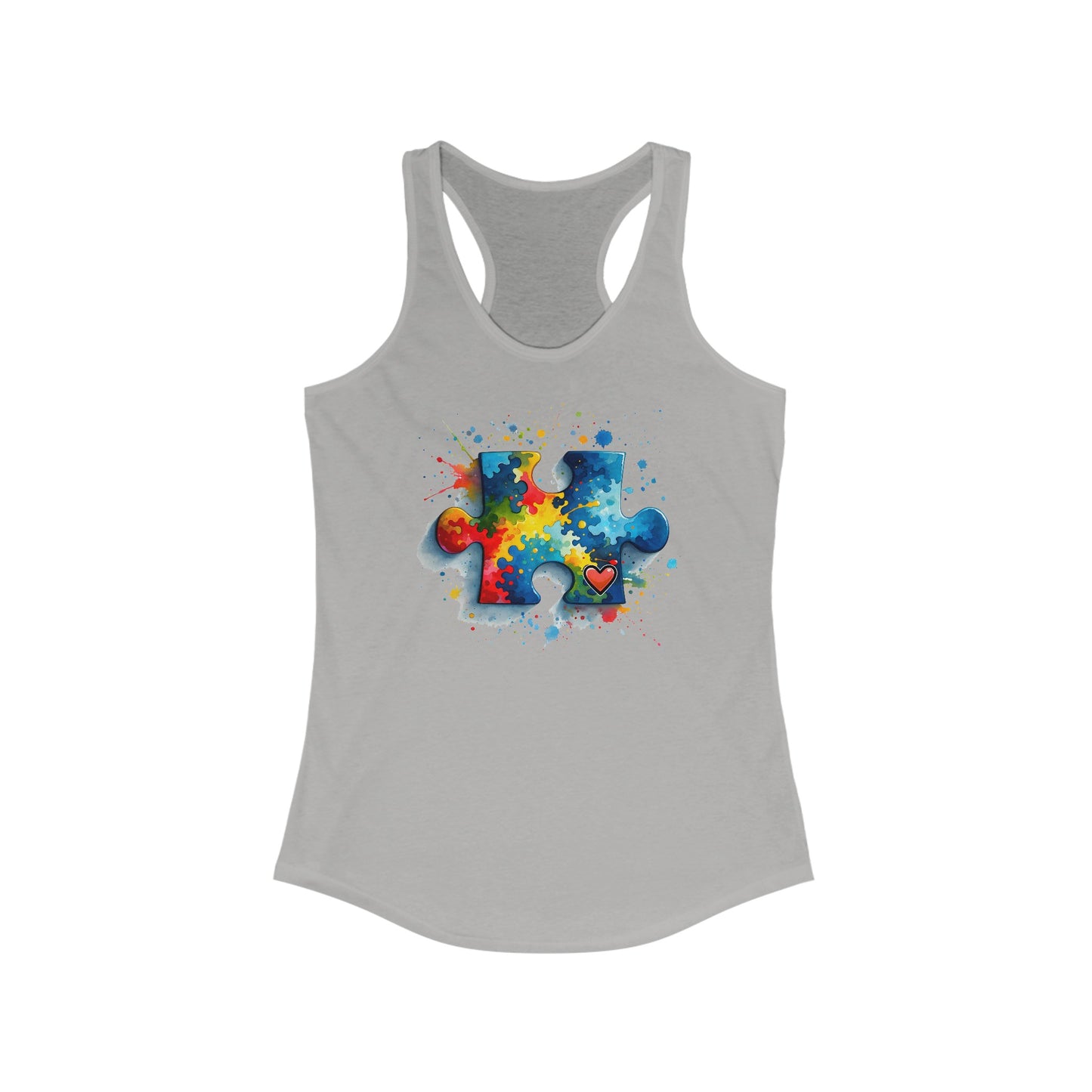 Embrace Diversity - Autism Awareness Watercolor Puzzle Heart Women’s Tank Top