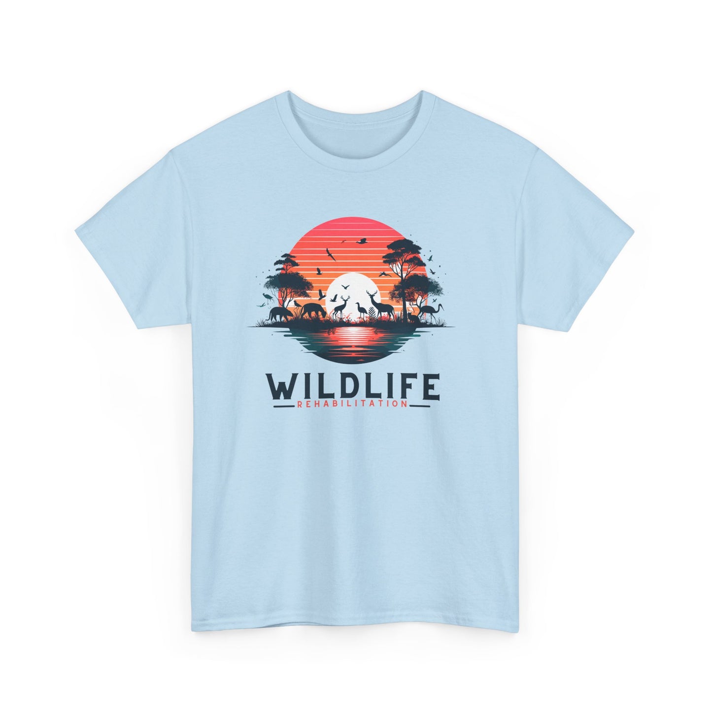 Wildlife Rehabilitation Sunset Silhouette Tee – Embrace Nature’s Serenity
