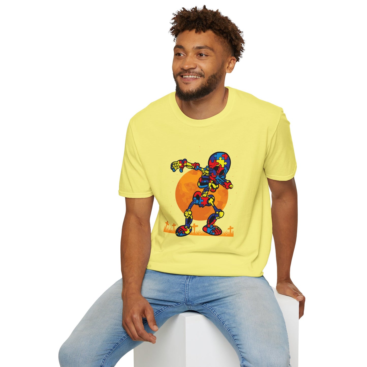 Autism Awareness Halloween Hero Tee - Embrace Uniqueness & Celebrate Differences Unisex Softstyle