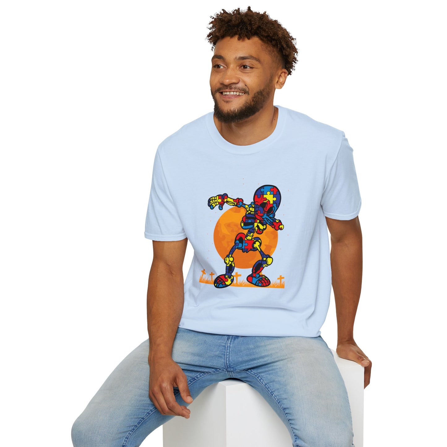 Autism Awareness Halloween Hero Tee - Embrace Uniqueness & Celebrate Differences Unisex Softstyle