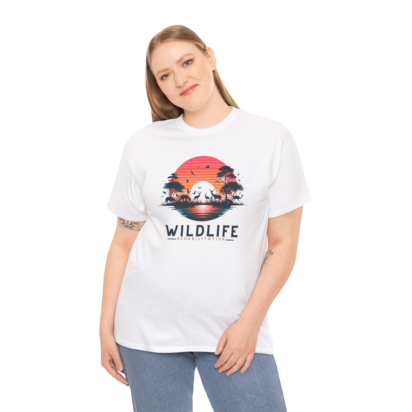 Wildlife Rehabilitation Sunset Silhouette Tee – Embrace Nature’s Serenity