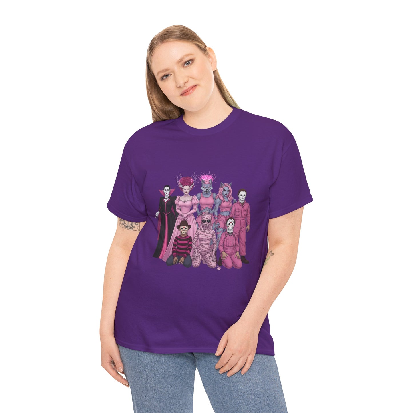 October Horror Pink Awareness Fighting for a Cause Unisex Tee - Breast Cancer Awareness Month