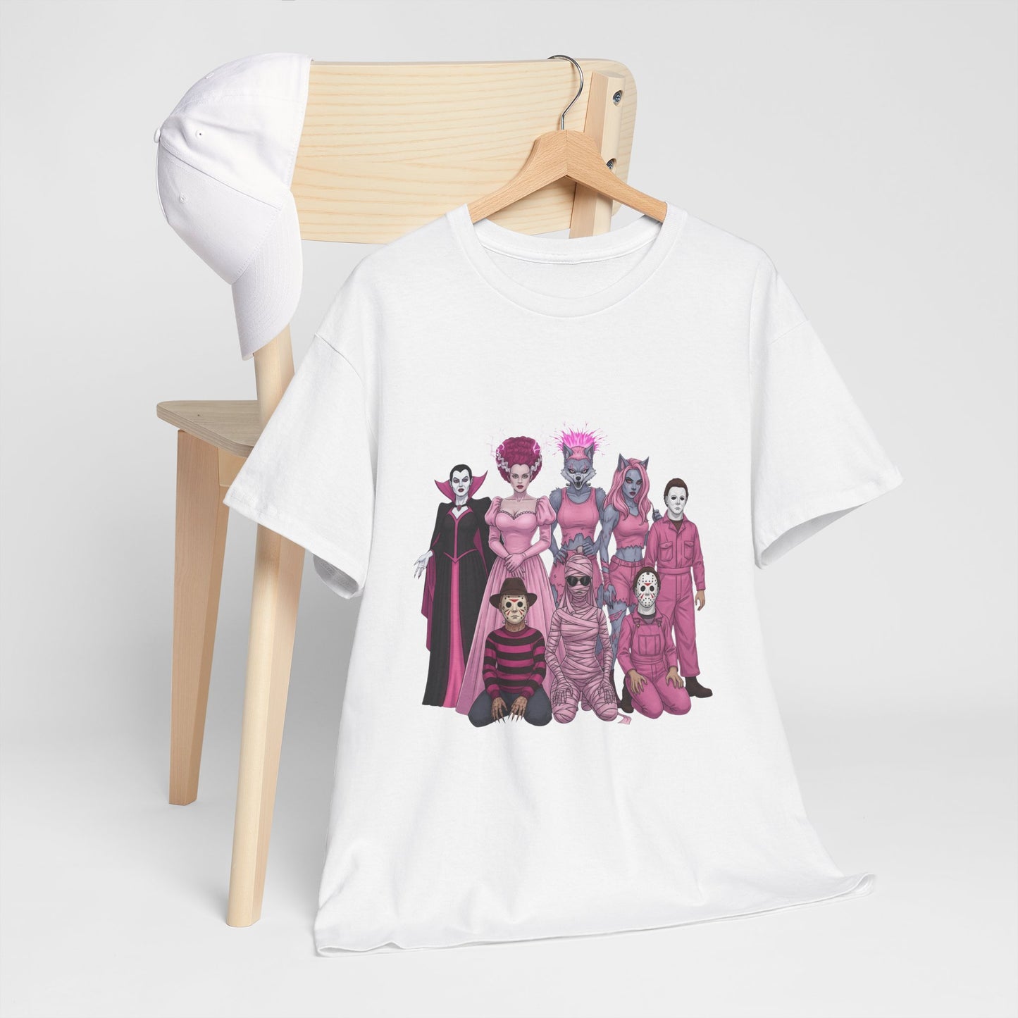 October Horror Pink Awareness Fighting for a Cause Unisex Tee - Breast Cancer Awareness Month