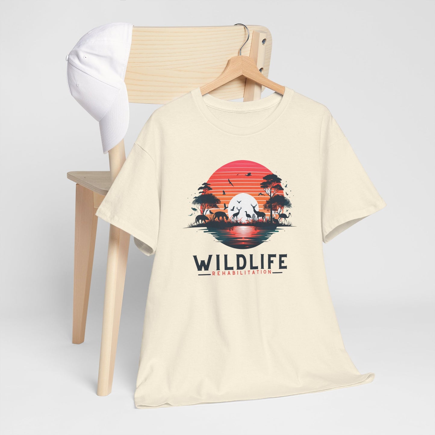Wildlife Rehabilitation Sunset Silhouette Tee – Embrace Nature’s Serenity