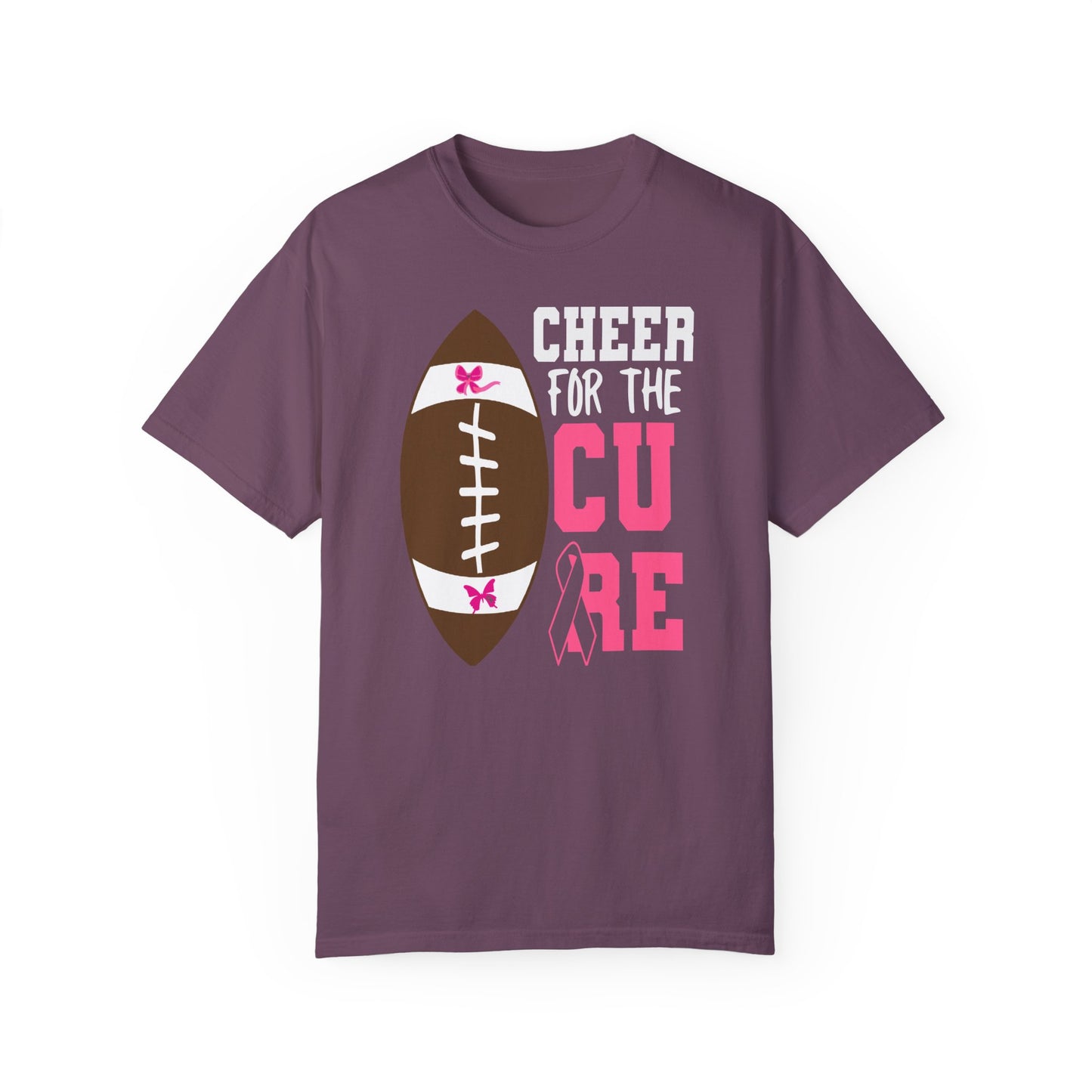 Cheer for the Cure - Breast Cancer Awareness Football T-Shirt