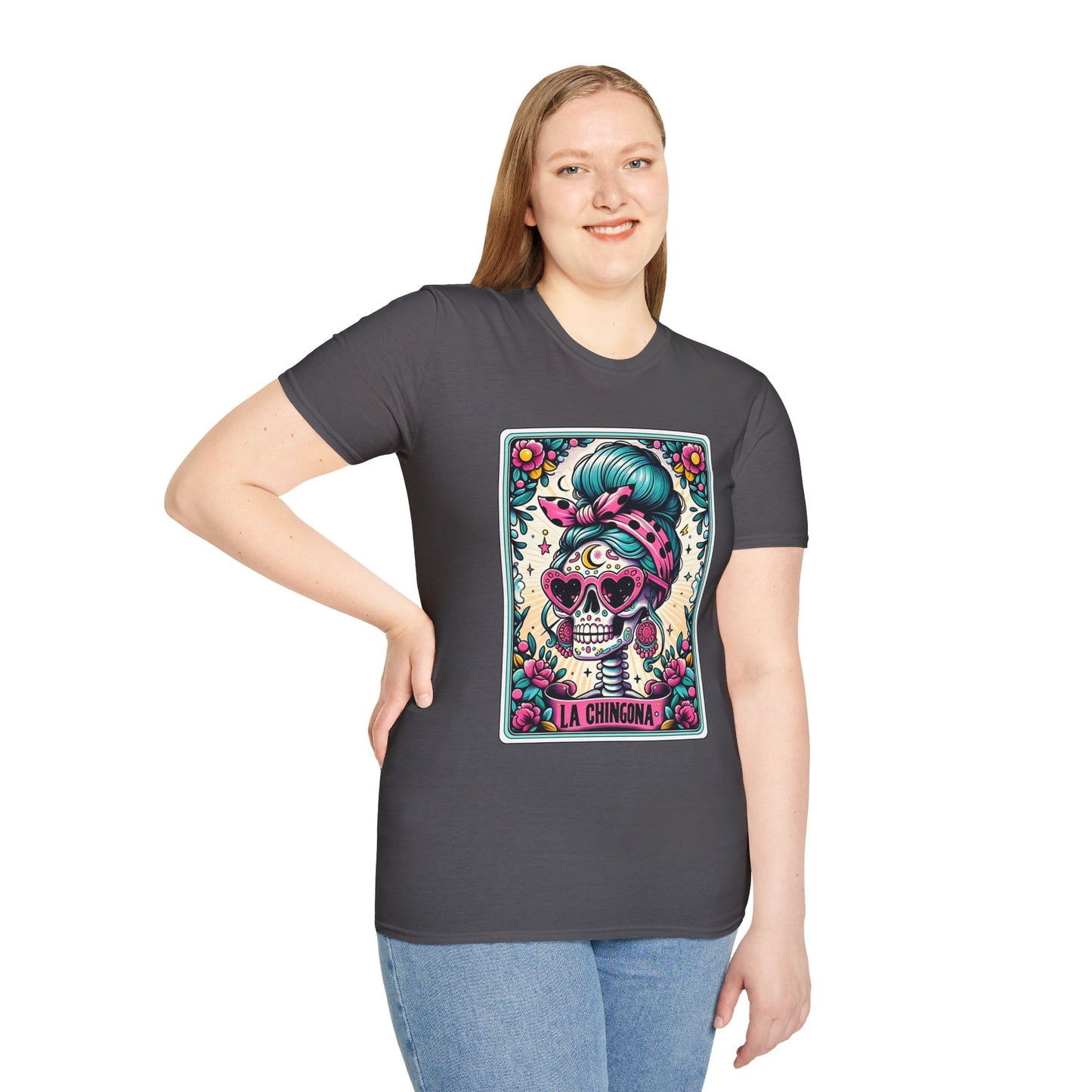 Vibrant Sugar Skull T-Shirt - Unique Spooky Halloween Apparel Inspired by Dia de los Muertos
