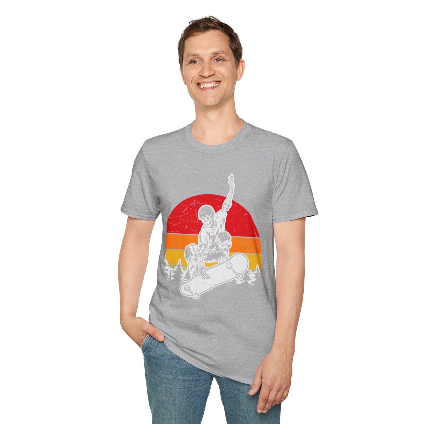 Sunset Skateboarder - Vintage Halloween Unisex T-Shirt