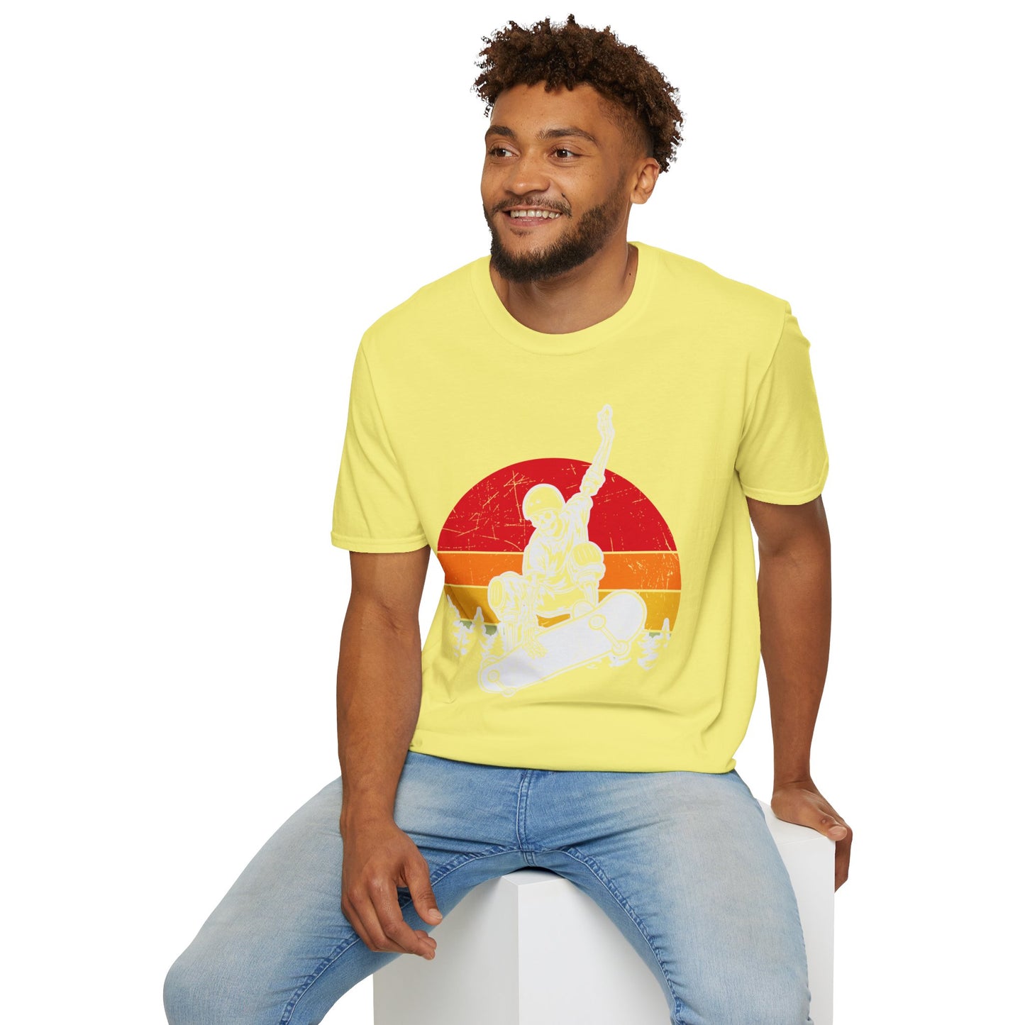 Sunset Skateboarder - Vintage Halloween Unisex T-Shirt
